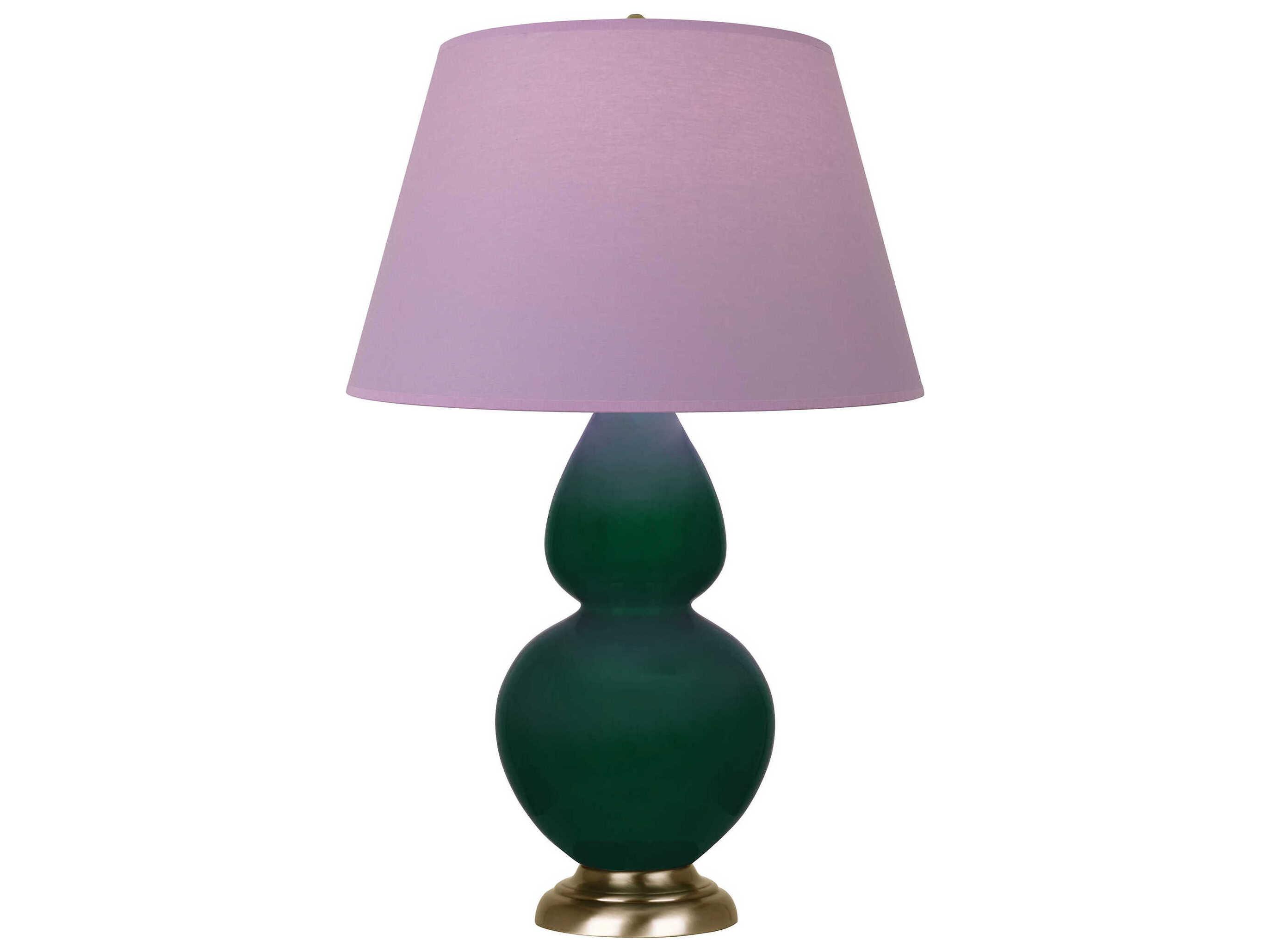 Robert Abbey Double Gourd Jungle Glazed Green Buffet Lamp