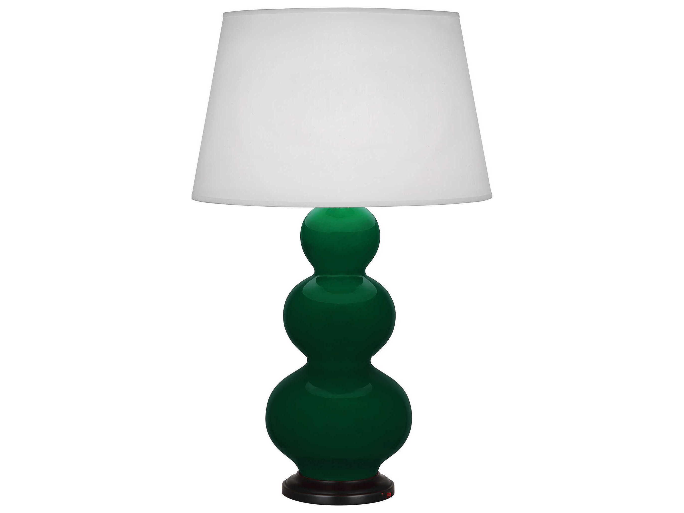 Robert Abbey Triple Gourd Jungle Glazed Green Buffet Lamp