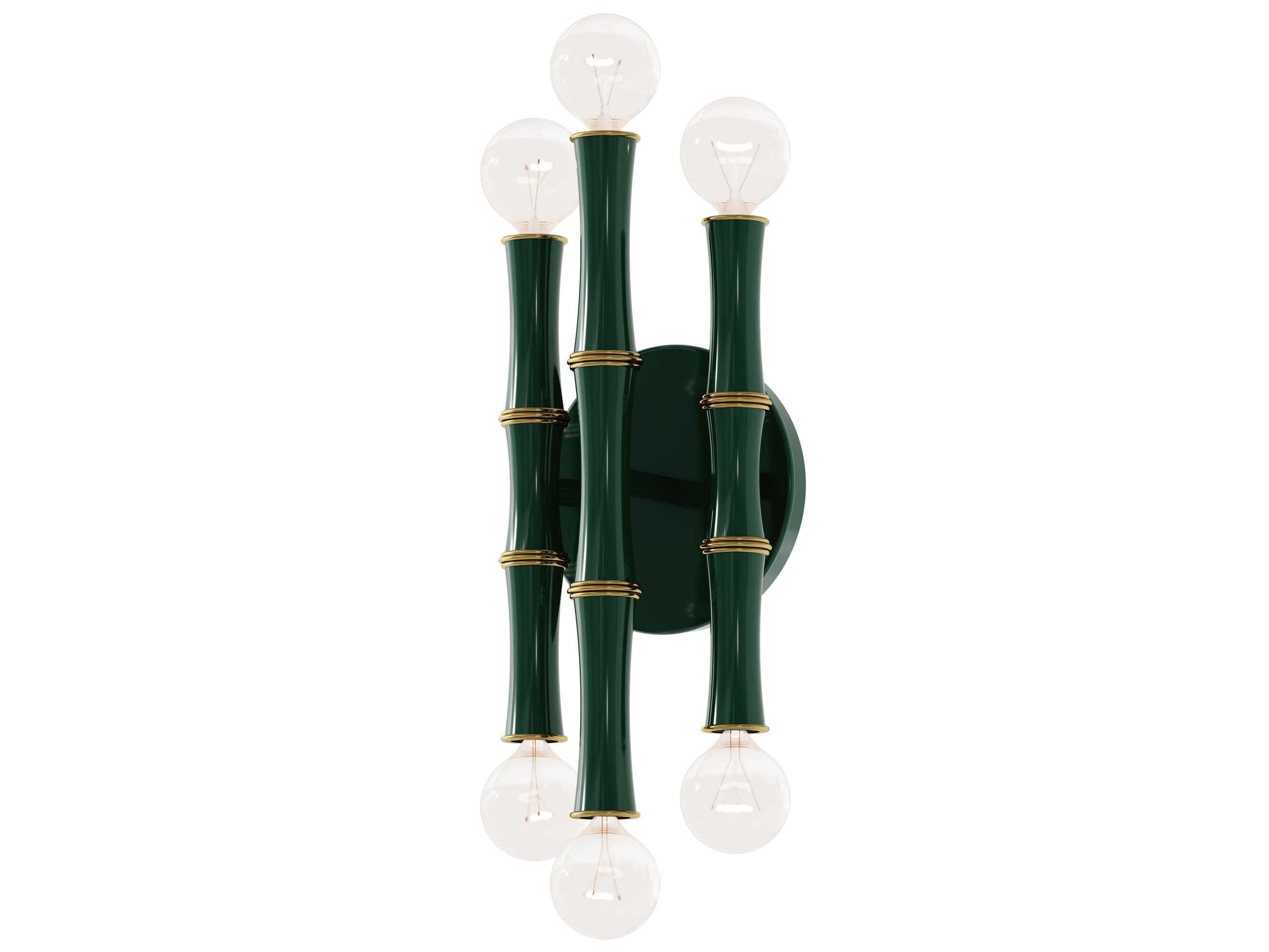 Robert Abbey Kane 6-Light Jungle Black Wall Sconce