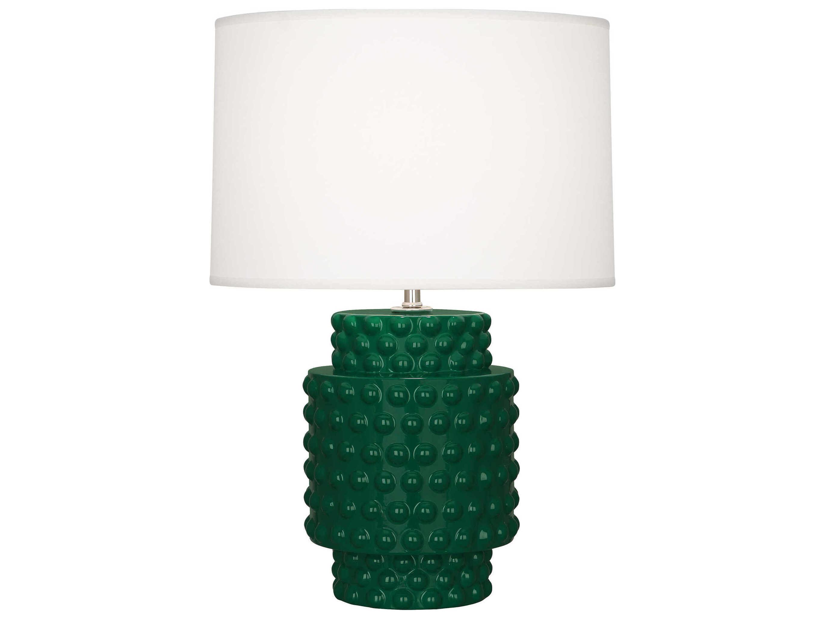 Robert Abbey Dolly Jungle Glazed Textured Green Table Lamp