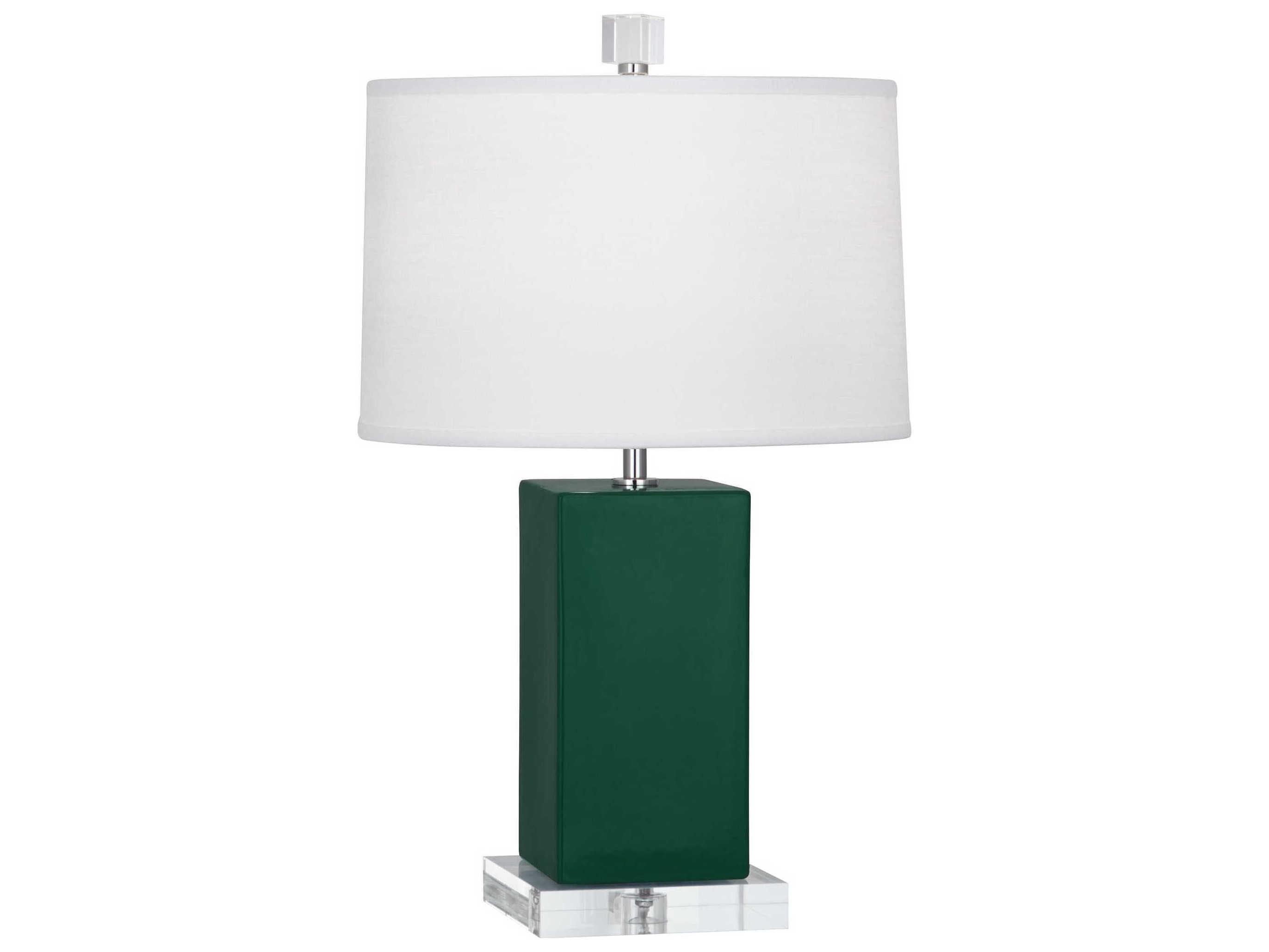 Robert Abbey Harvey Jungle Glazed Green Table Lamp