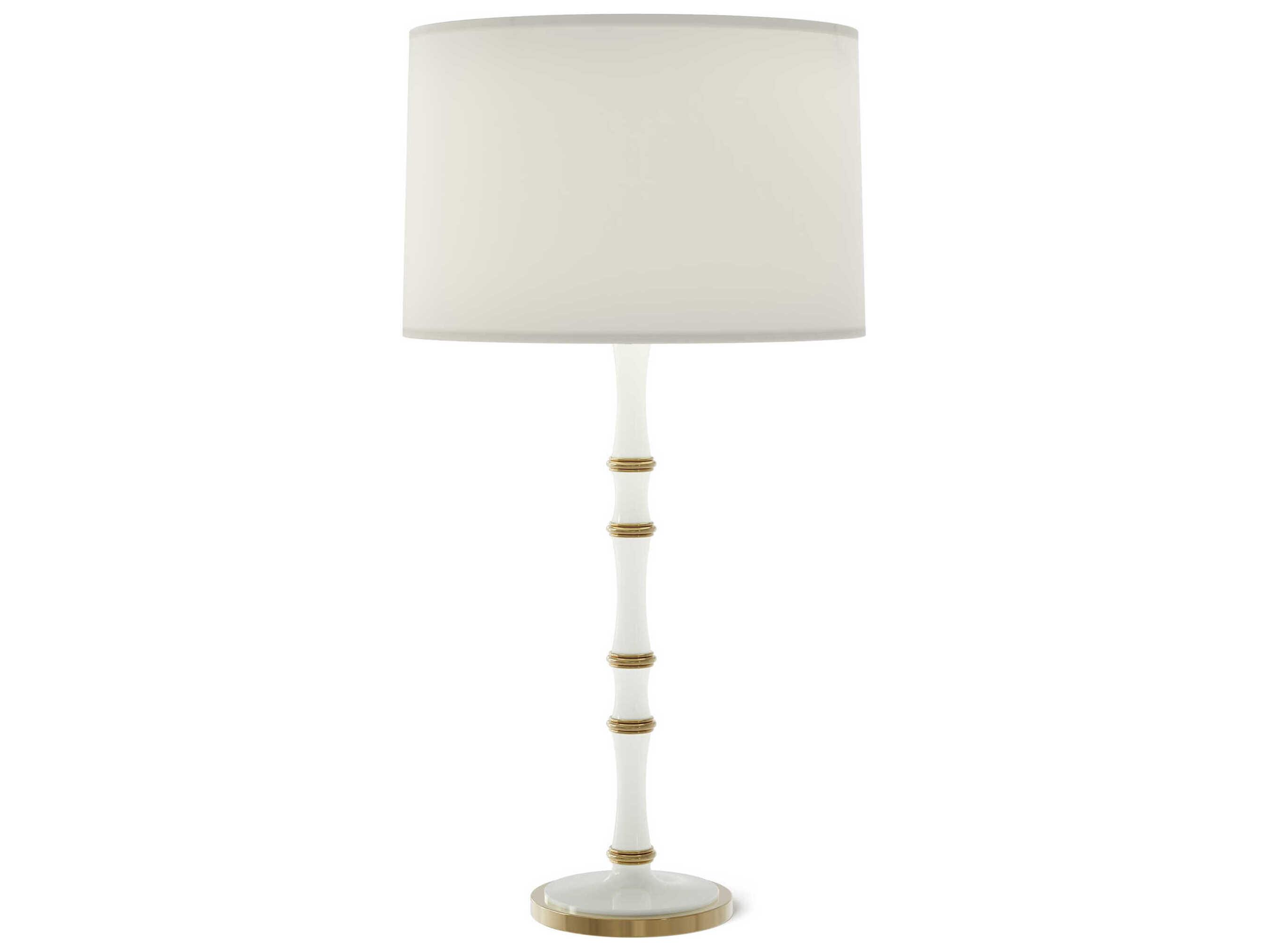 Robert Abbey Kane Modern Brass White Buffet Lamp