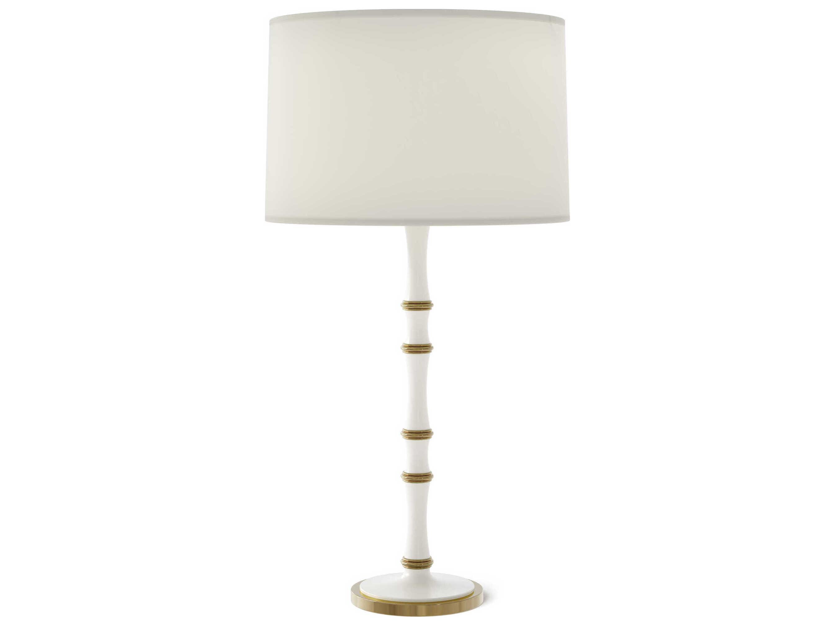 Robert Abbey Kane Modern Brass White Buffet Lamp