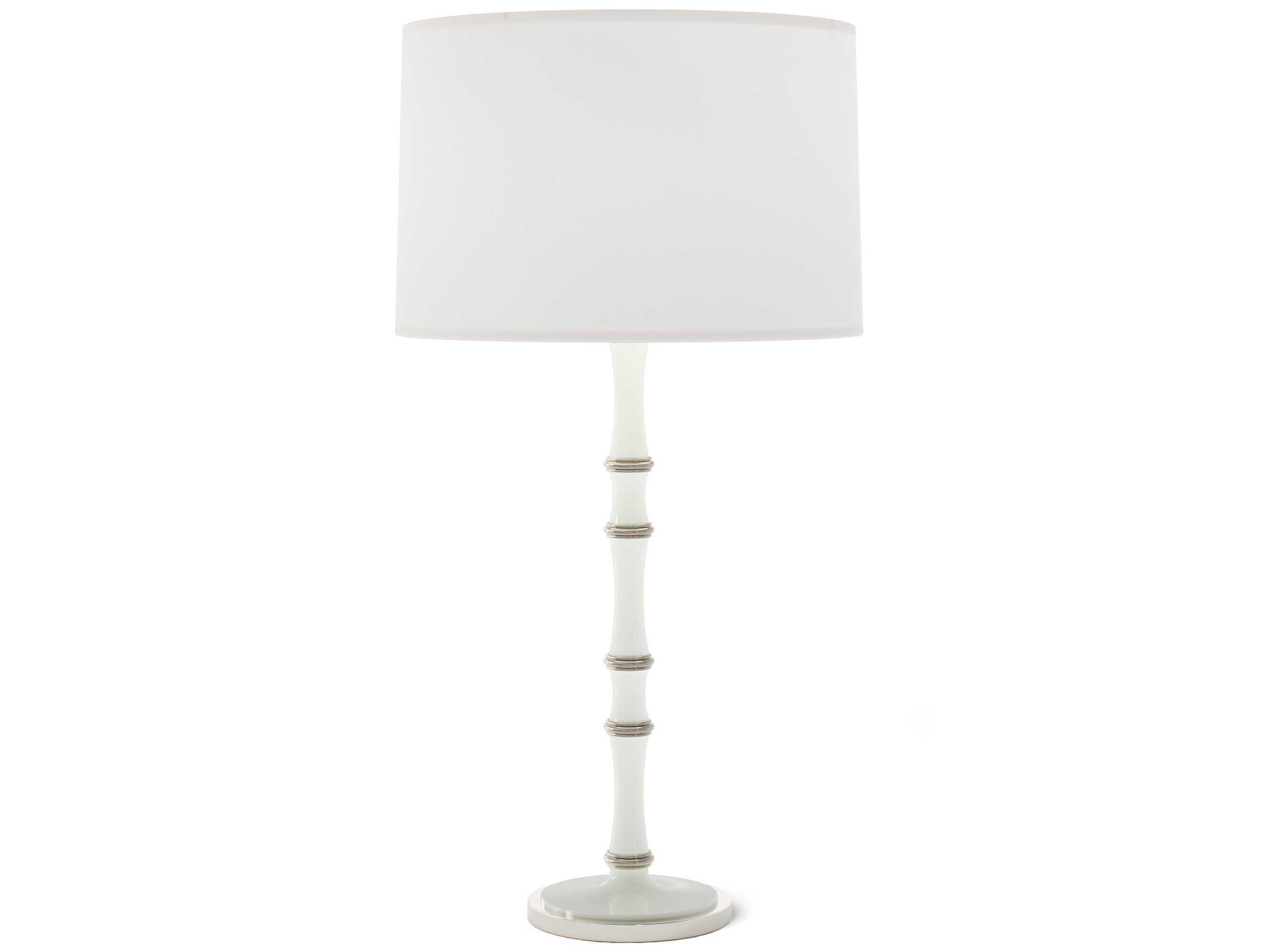 Robert Abbey Kane Polished Nickel White Buffet Lamp