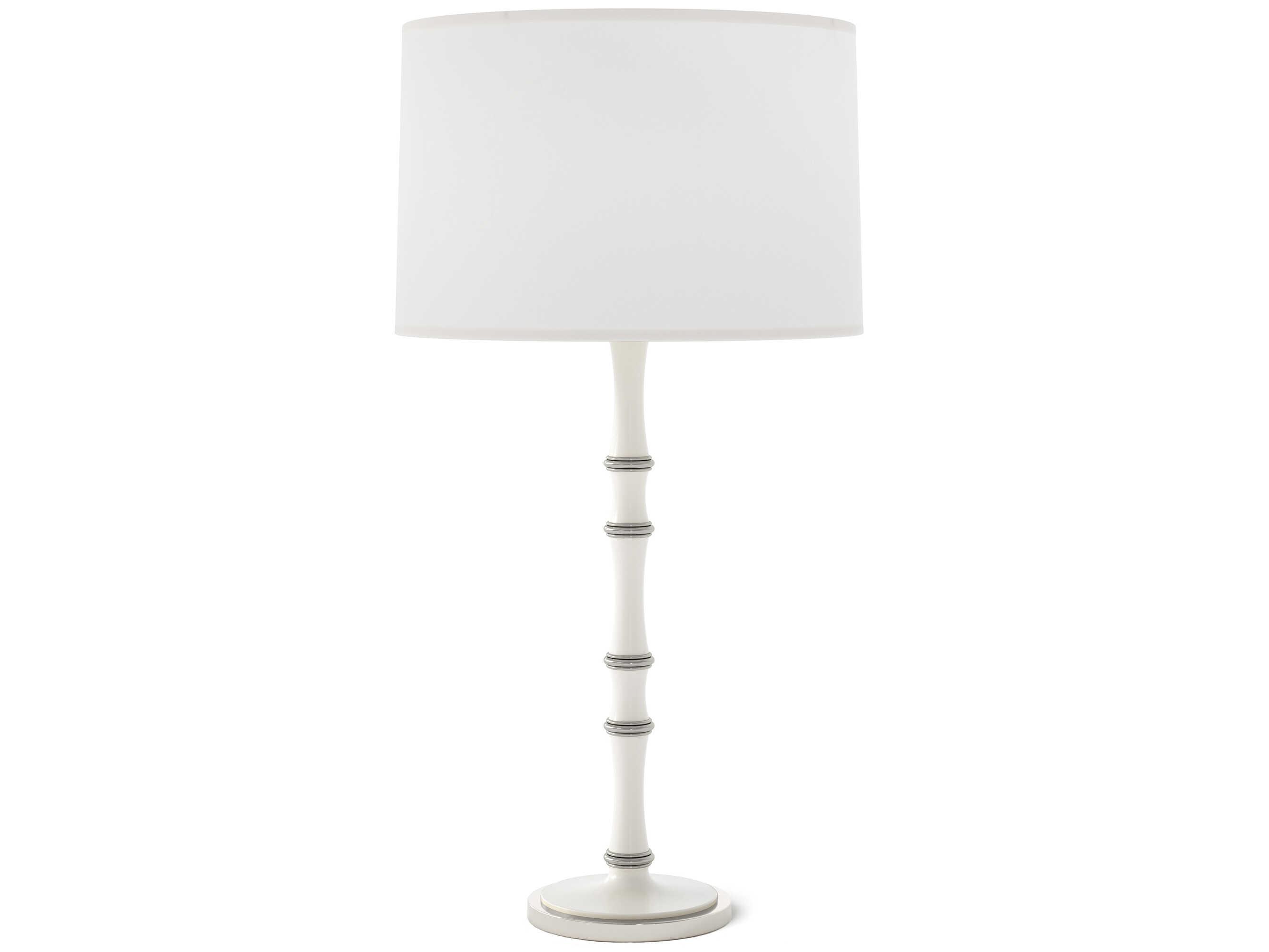 Robert Abbey Kane Polished Nickel White Buffet Lamp