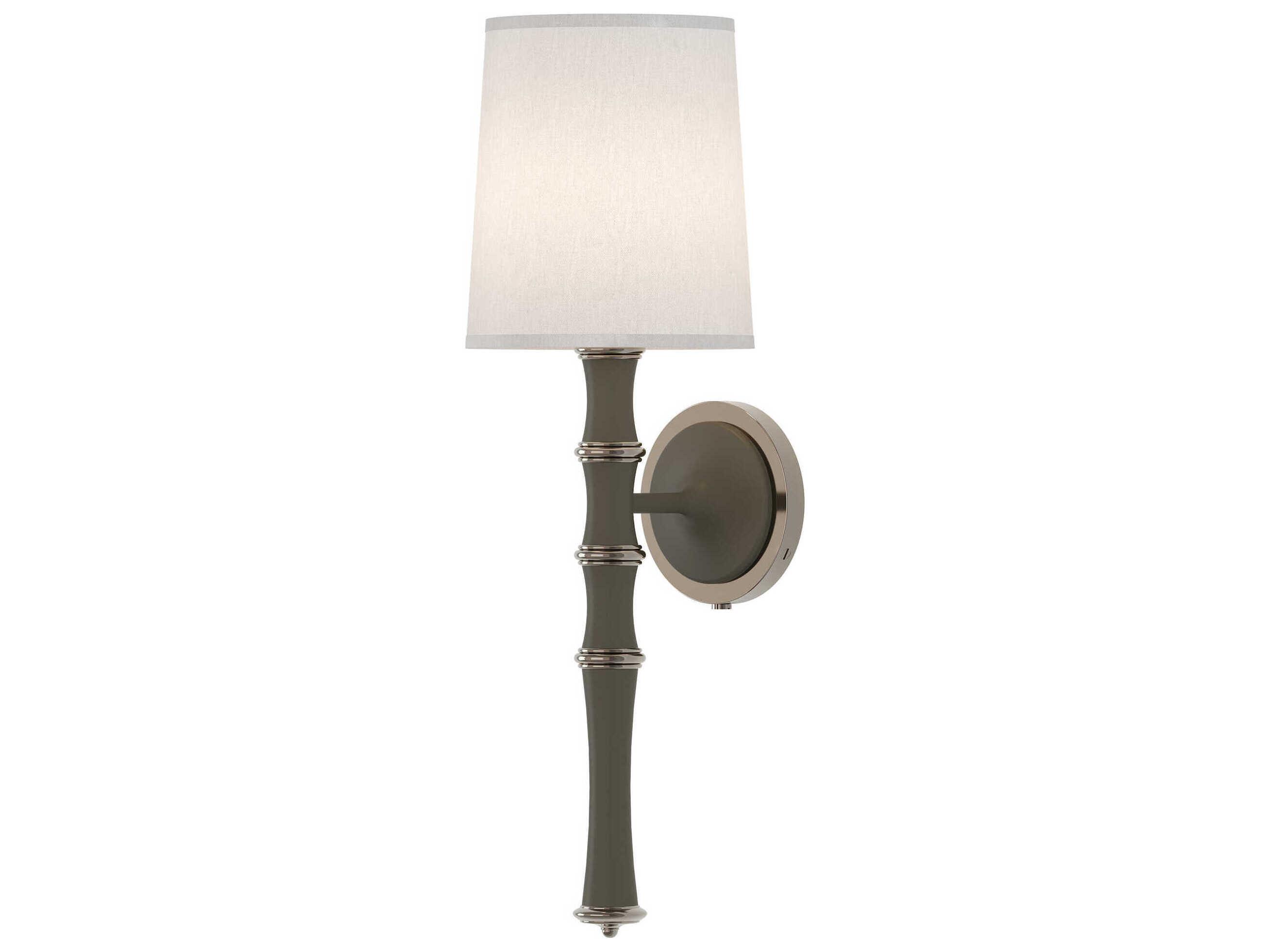 Robert Abbey Kane 1-Light Polished Nickel Blue Wall Sconce