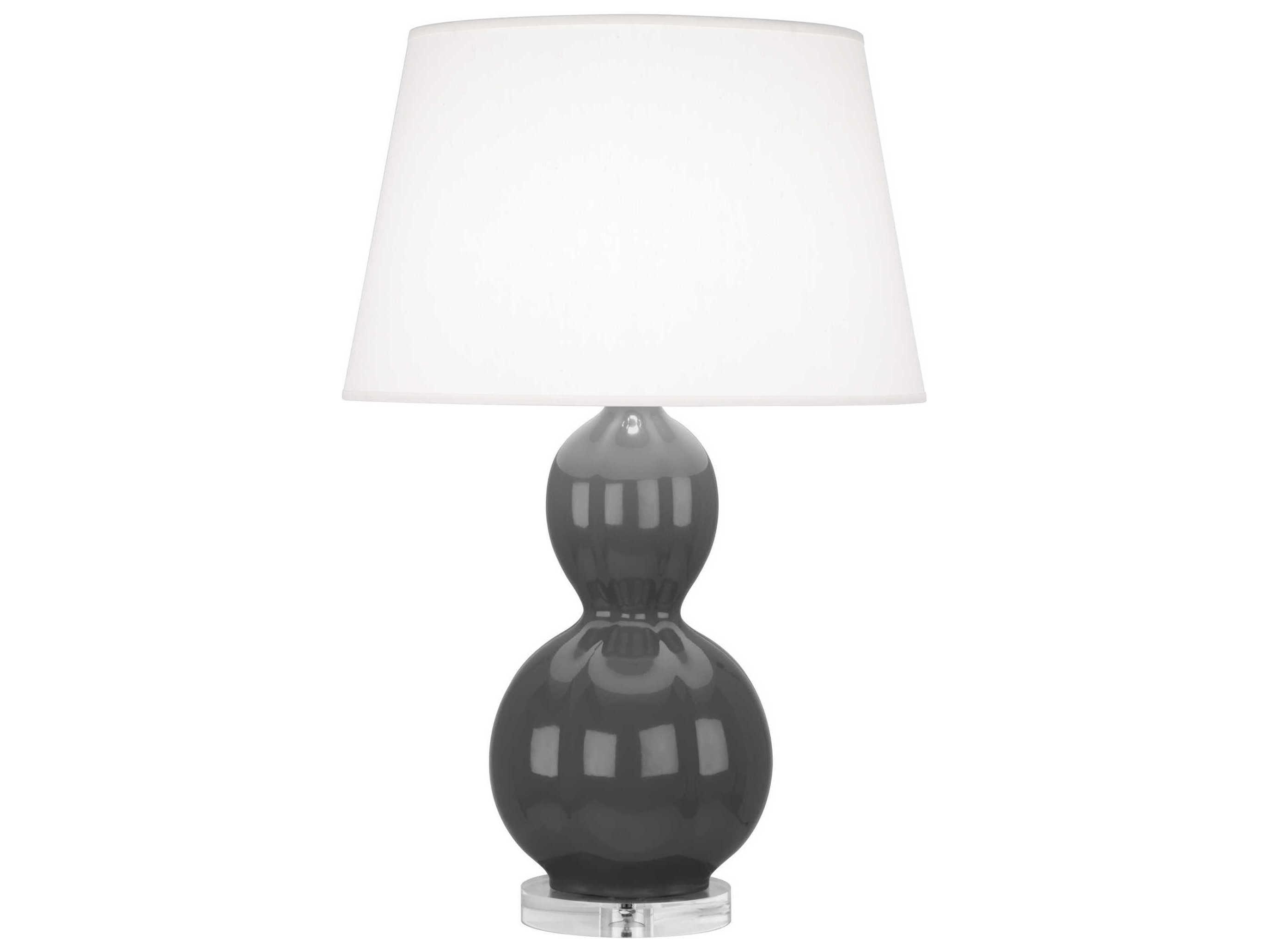 Robert Abbey Williamsburg Randolph Dark Gray Glazed Lucite Buffet Lamp