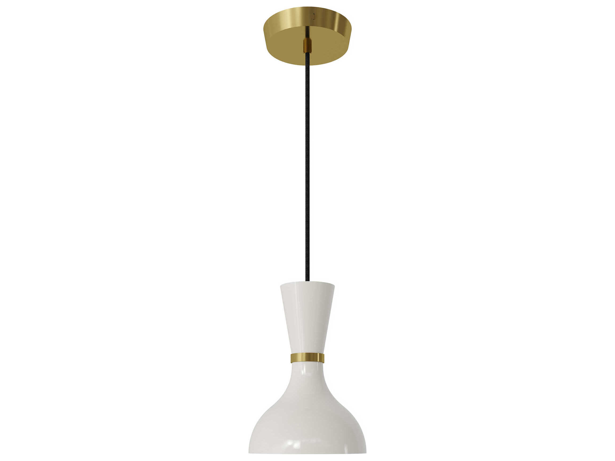 Robert Abbey Clare 1-Light Lily White Mini Pendant