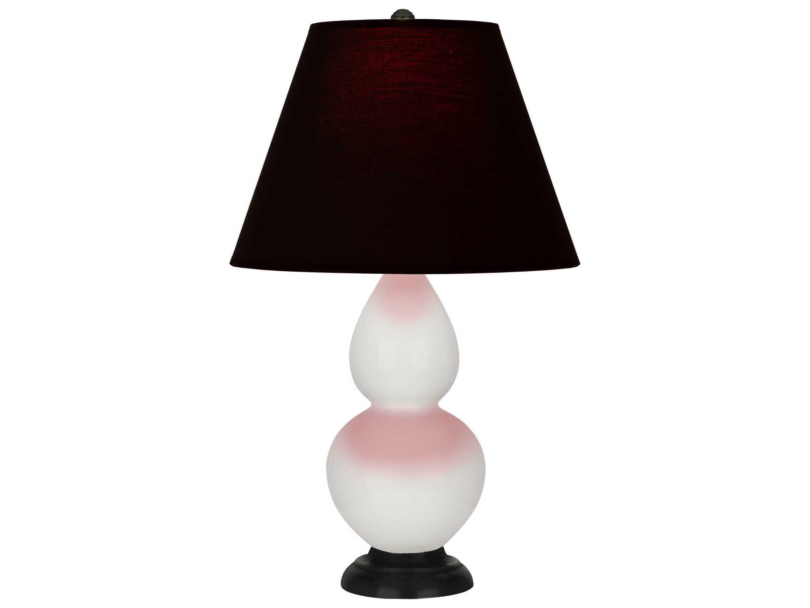 Robert Abbey Small Double Gourd Lily Glazed White Table Lamp