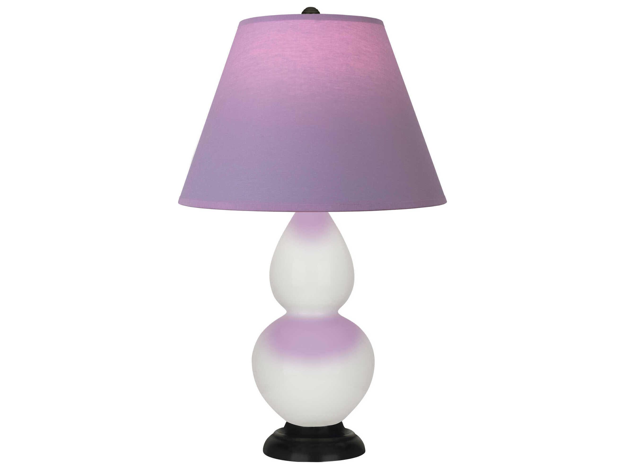 Robert Abbey Small Double Gourd Lily Glazed White Table Lamp