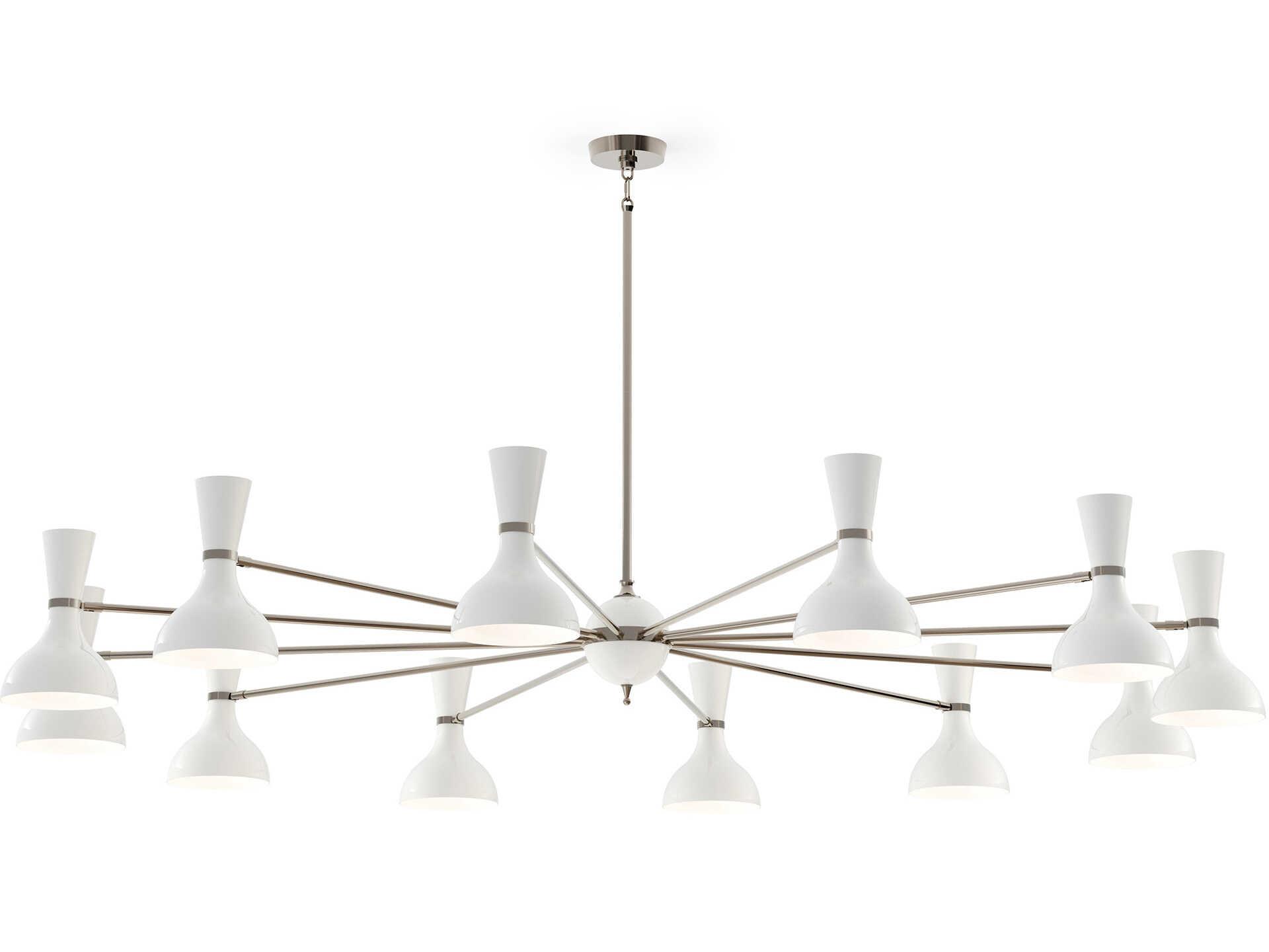 Robert Abbey Clare 12-Light Lily White Chandelier