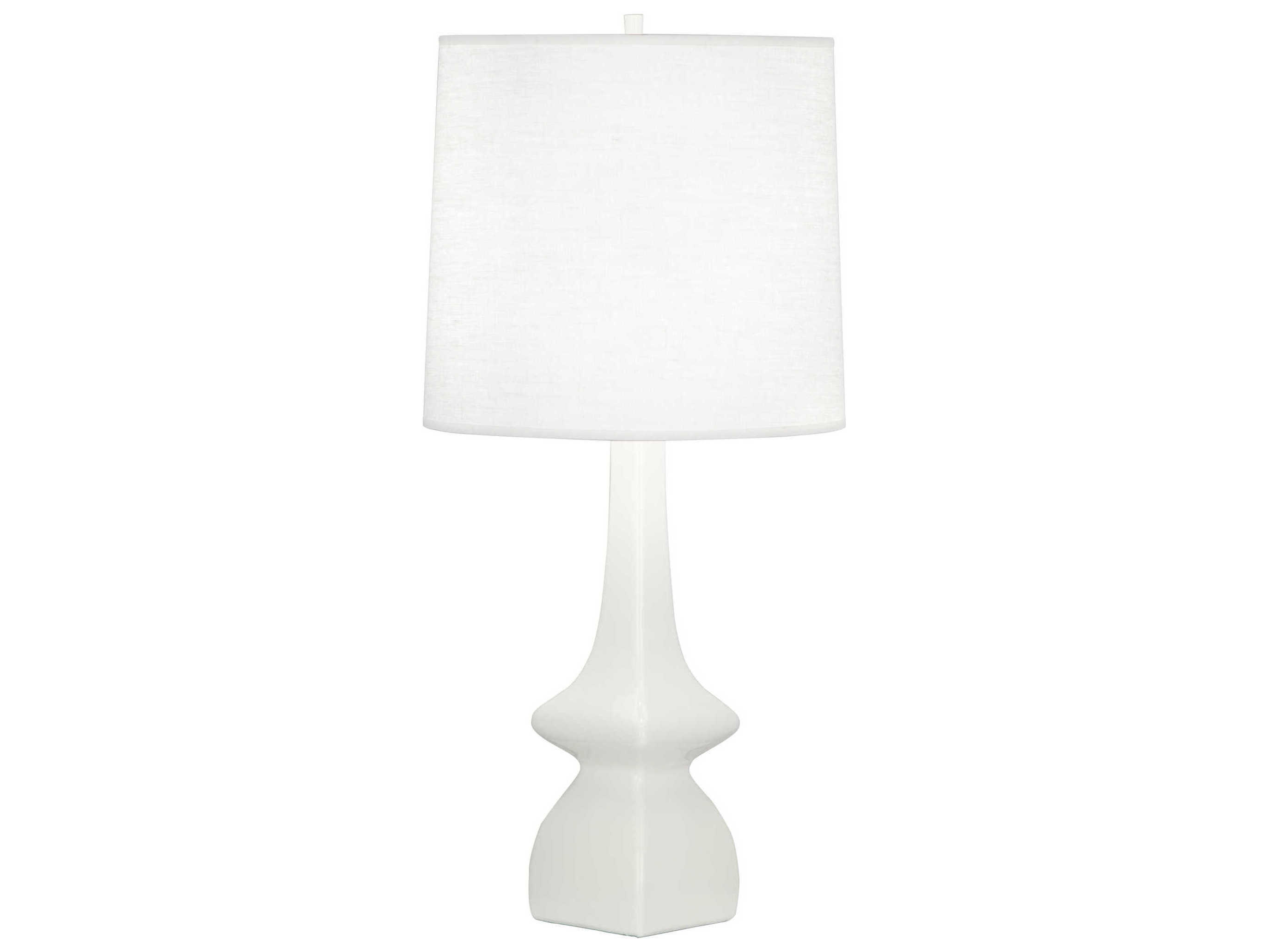 Robert Abbey Jasmine Lily Glazed White Buffet Lamp