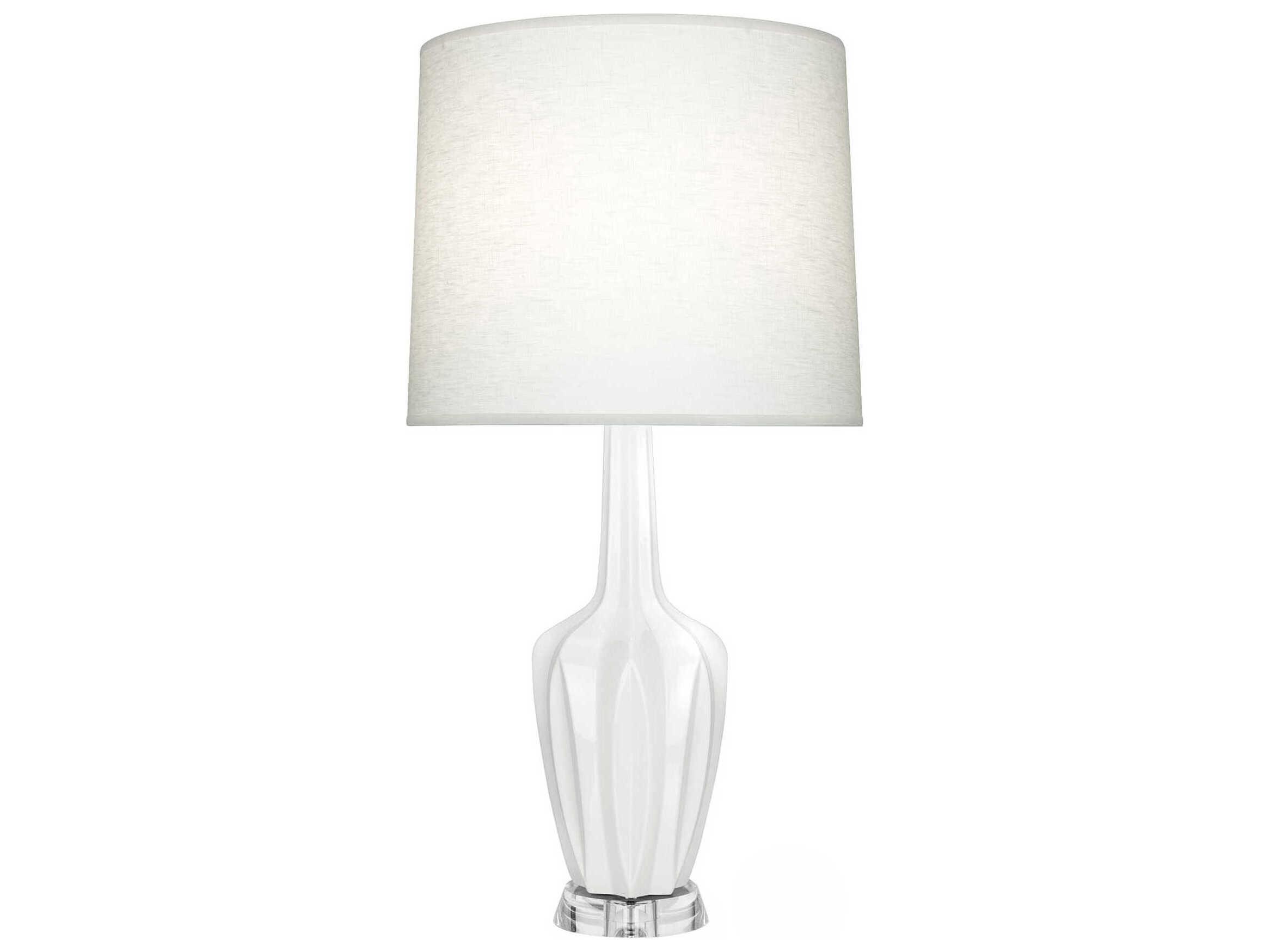 Robert Abbey Emma Lily Glazed White Buffet Lamp
