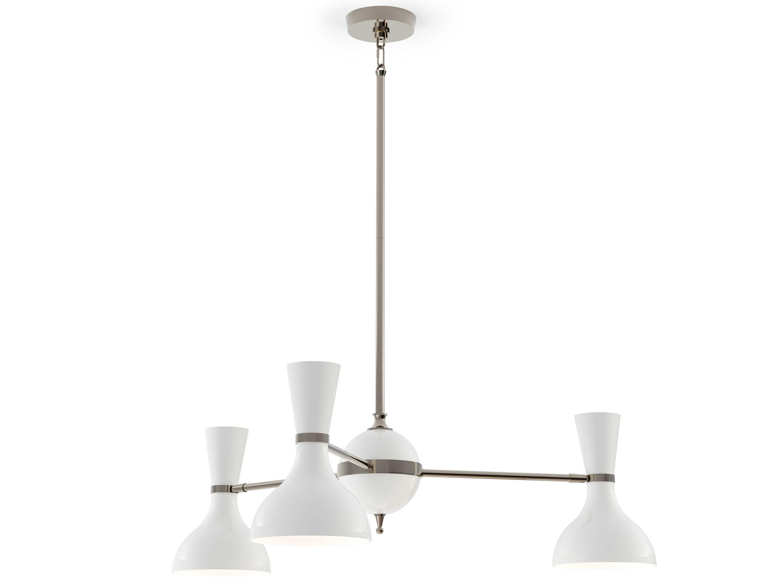 Robert Abbey Clare 3-Light Lily White Chandelier