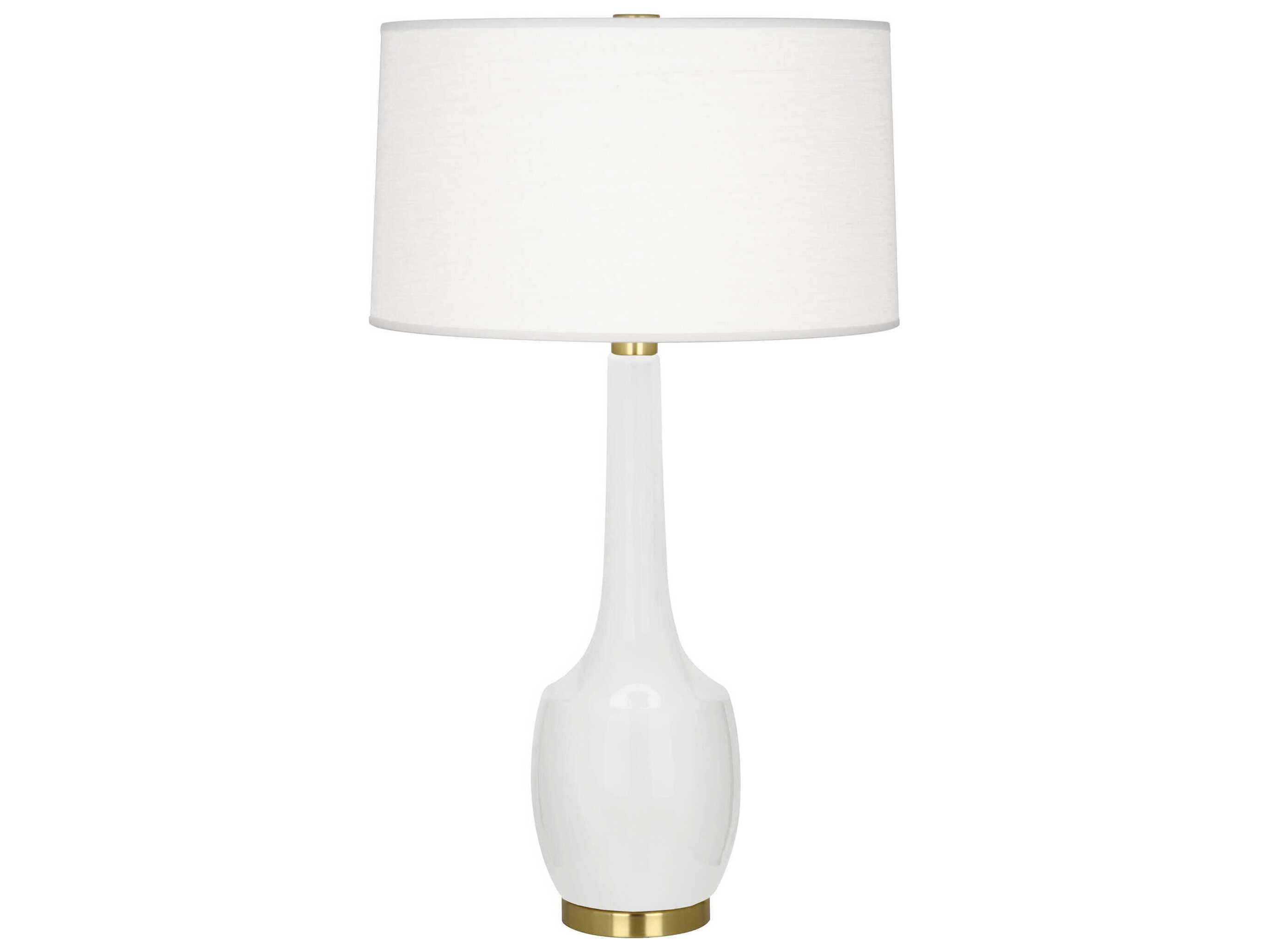 Robert Abbey Delilah Lily Glazed White Buffet Lamp