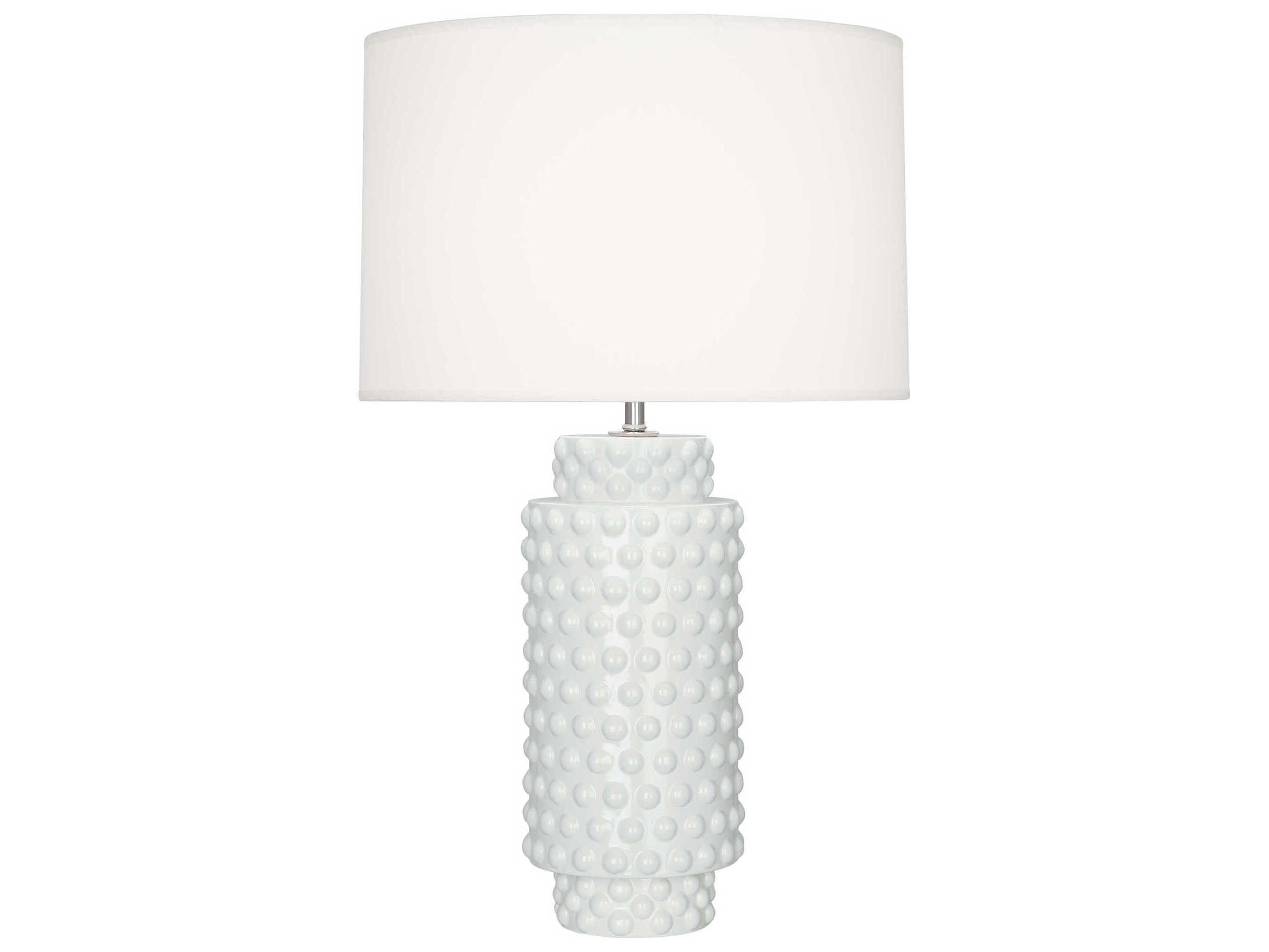 Robert Abbey Dolly Lily Glazed Textured White Buffet Lamp