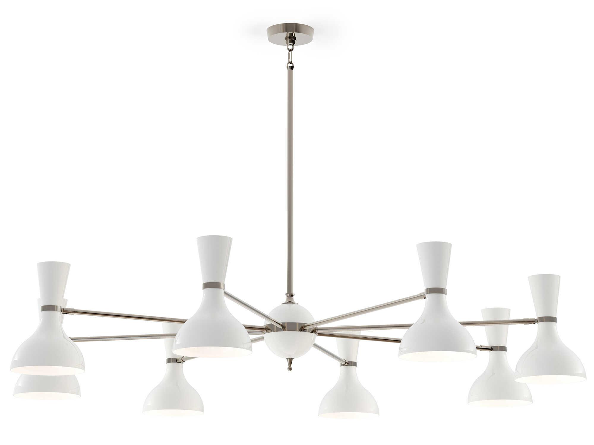 Robert Abbey Clare 8-Light Lily White Chandelier