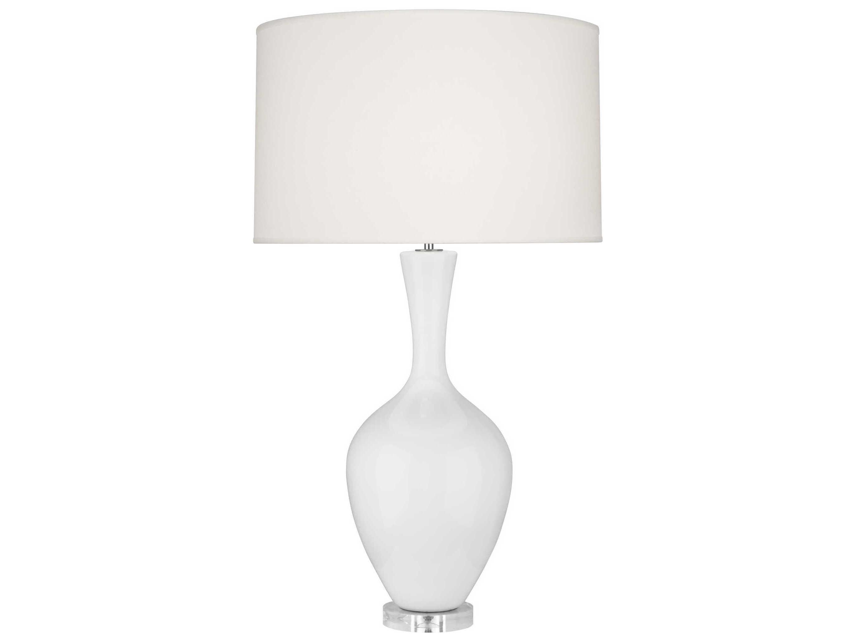 Robert Abbey Audrey Lily Glazed White Buffet Lamp