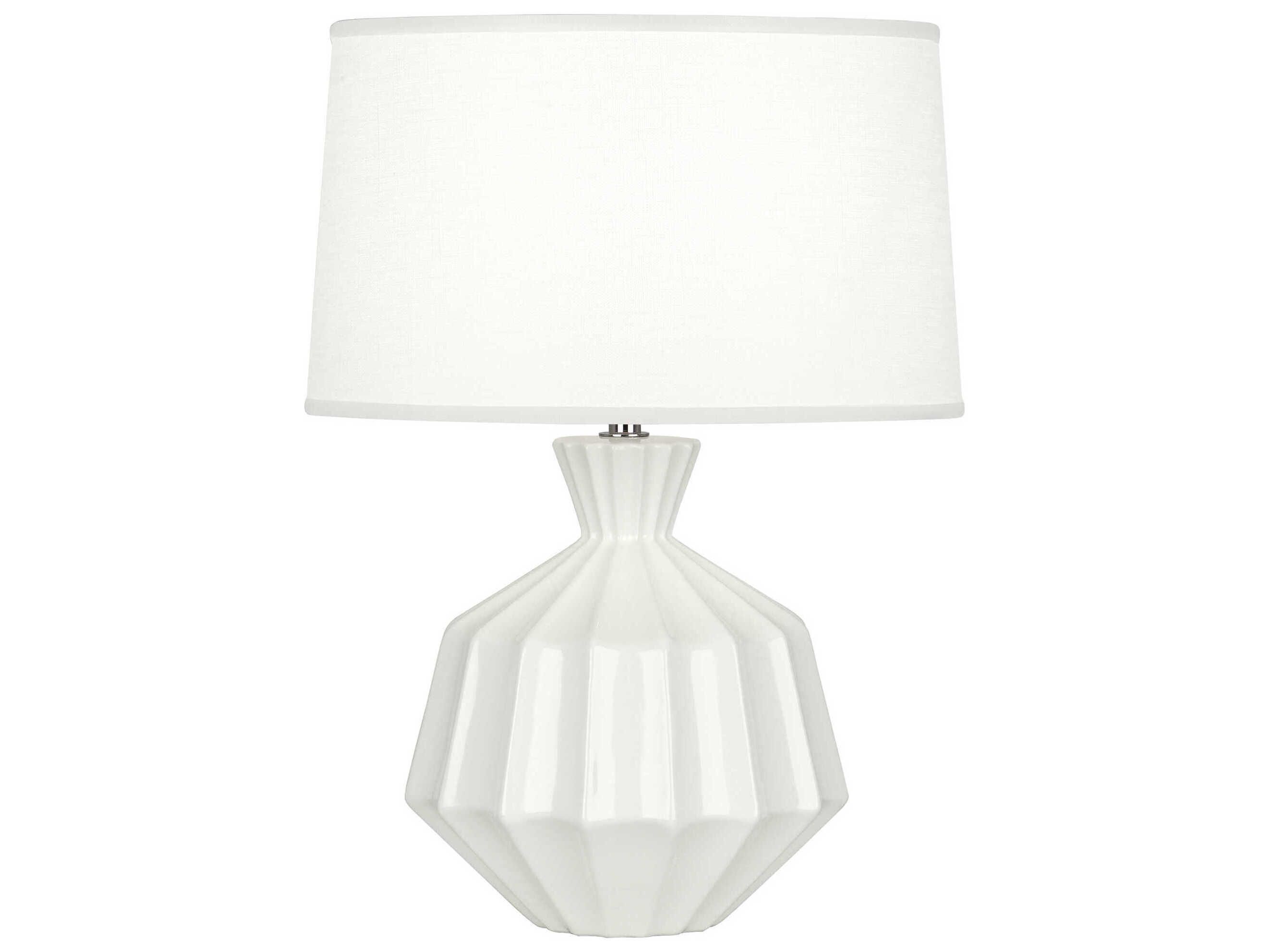 Robert Abbey Orion Lily Glazed White Table Lamp
