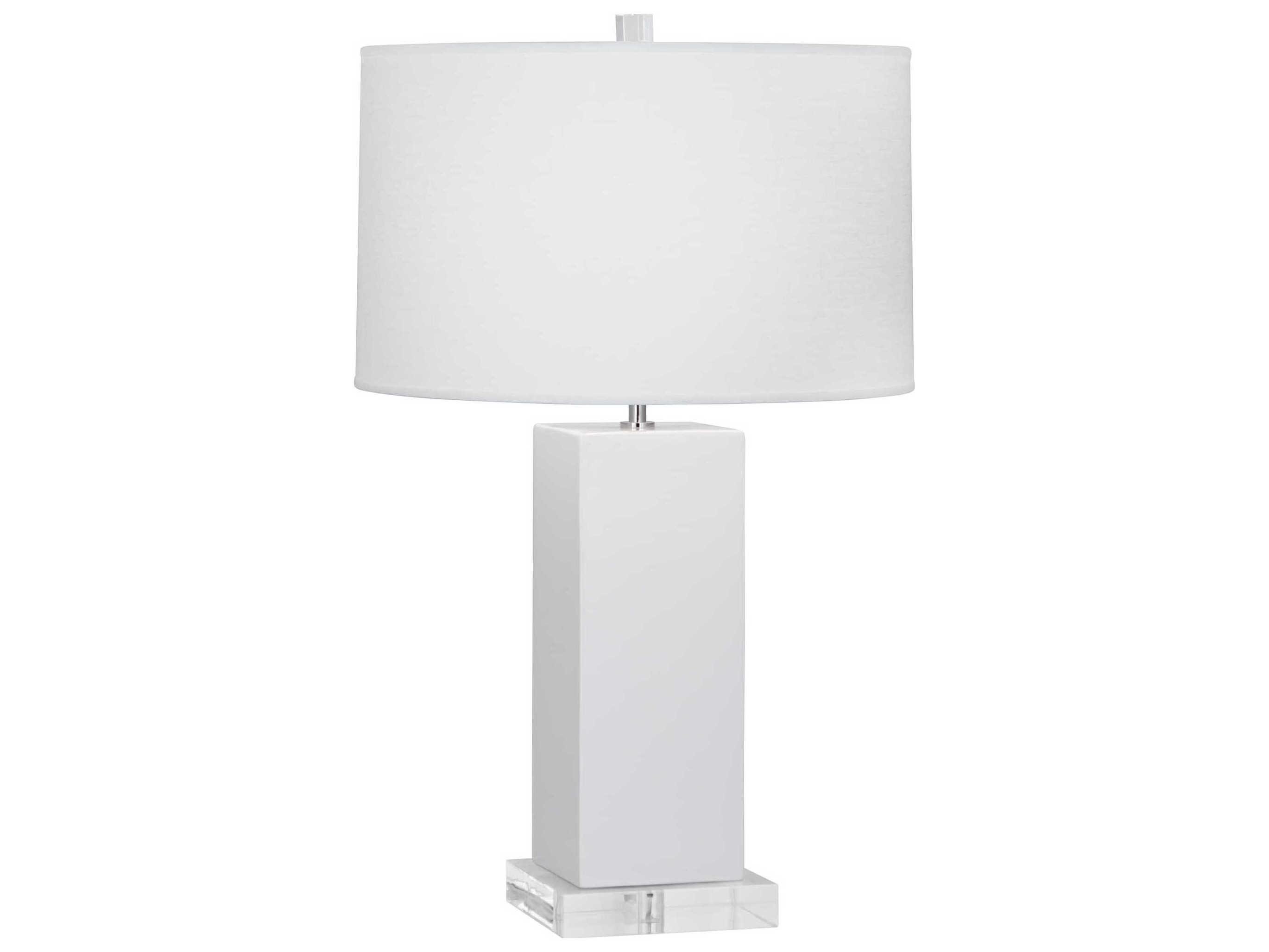Robert Abbey Harvey Lily Glazed White Buffet Lamp