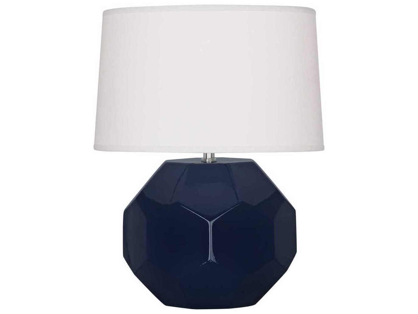 Robert Abbey Franklin Midnight Blue Glazed Table Lamp