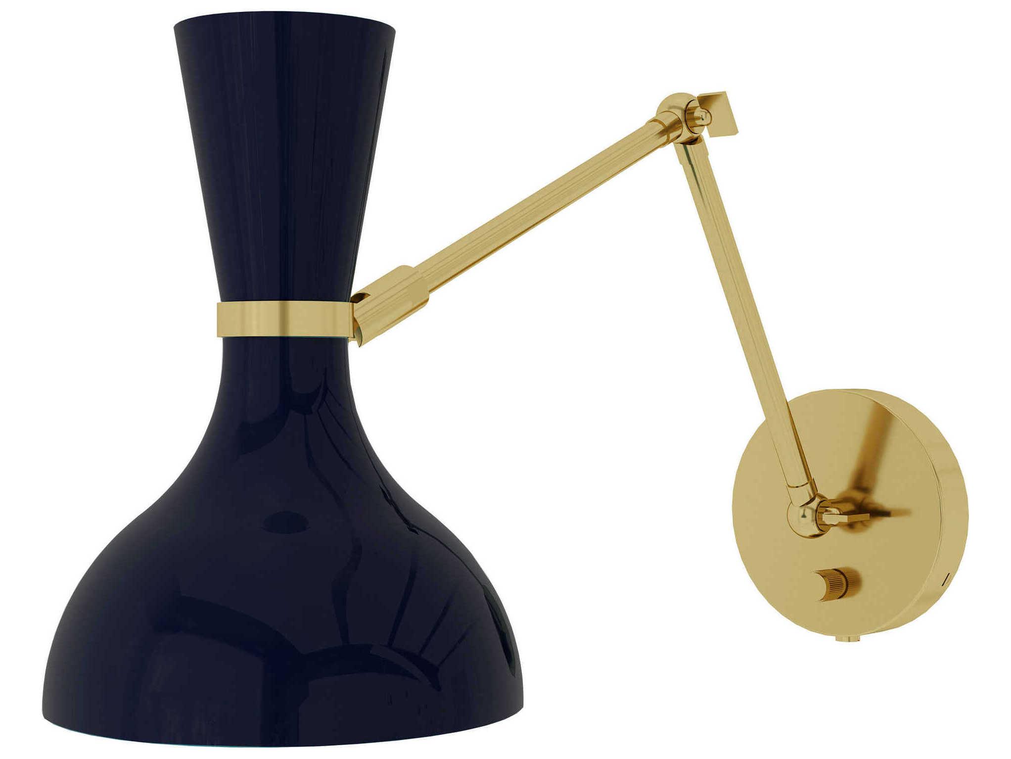 Robert Abbey Clare 1-Light Midnight Blue Swing Wall Sconce