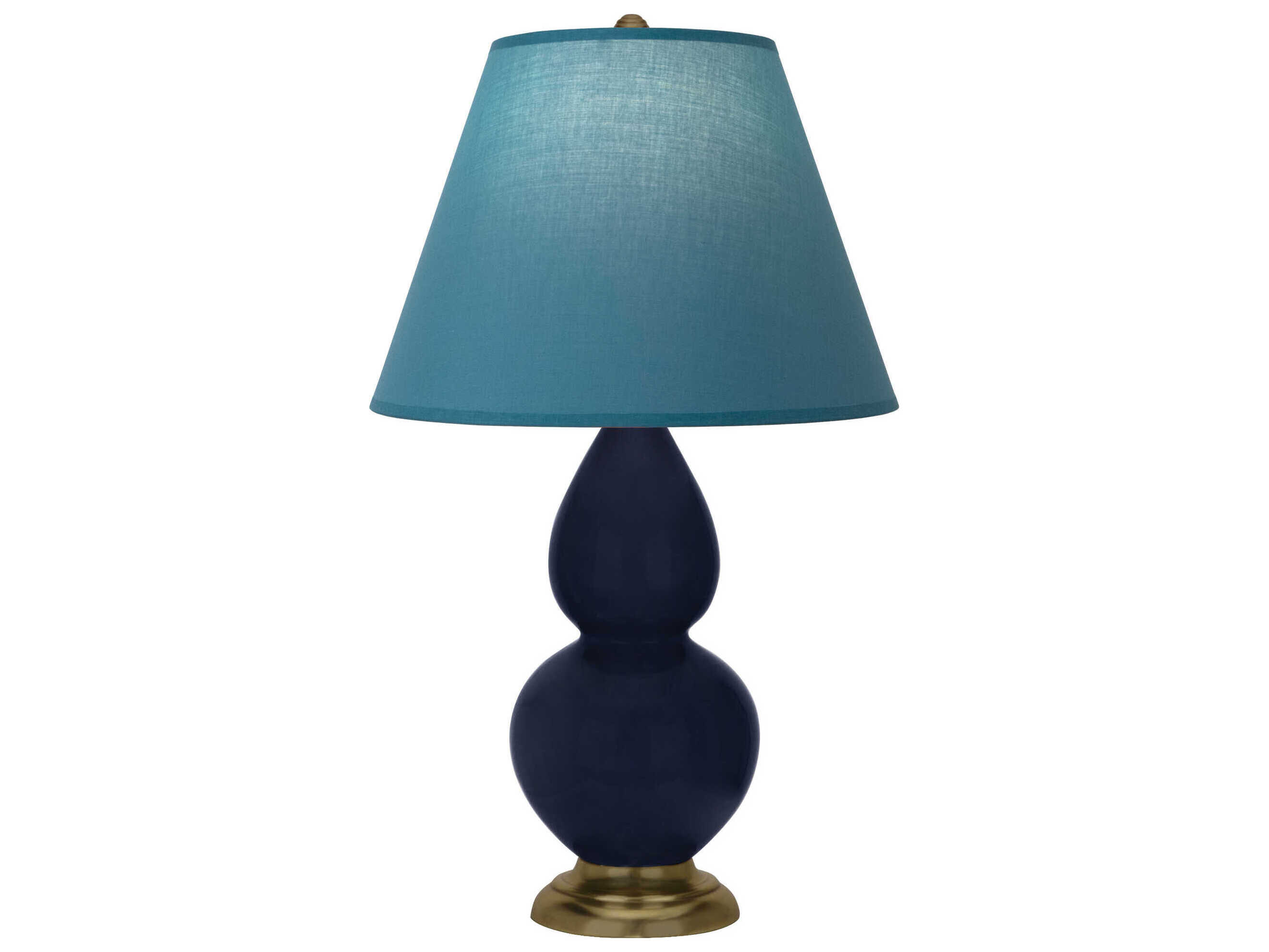 Robert Abbey Small Double Gourd Midnight Blue Glazed Table Lamp