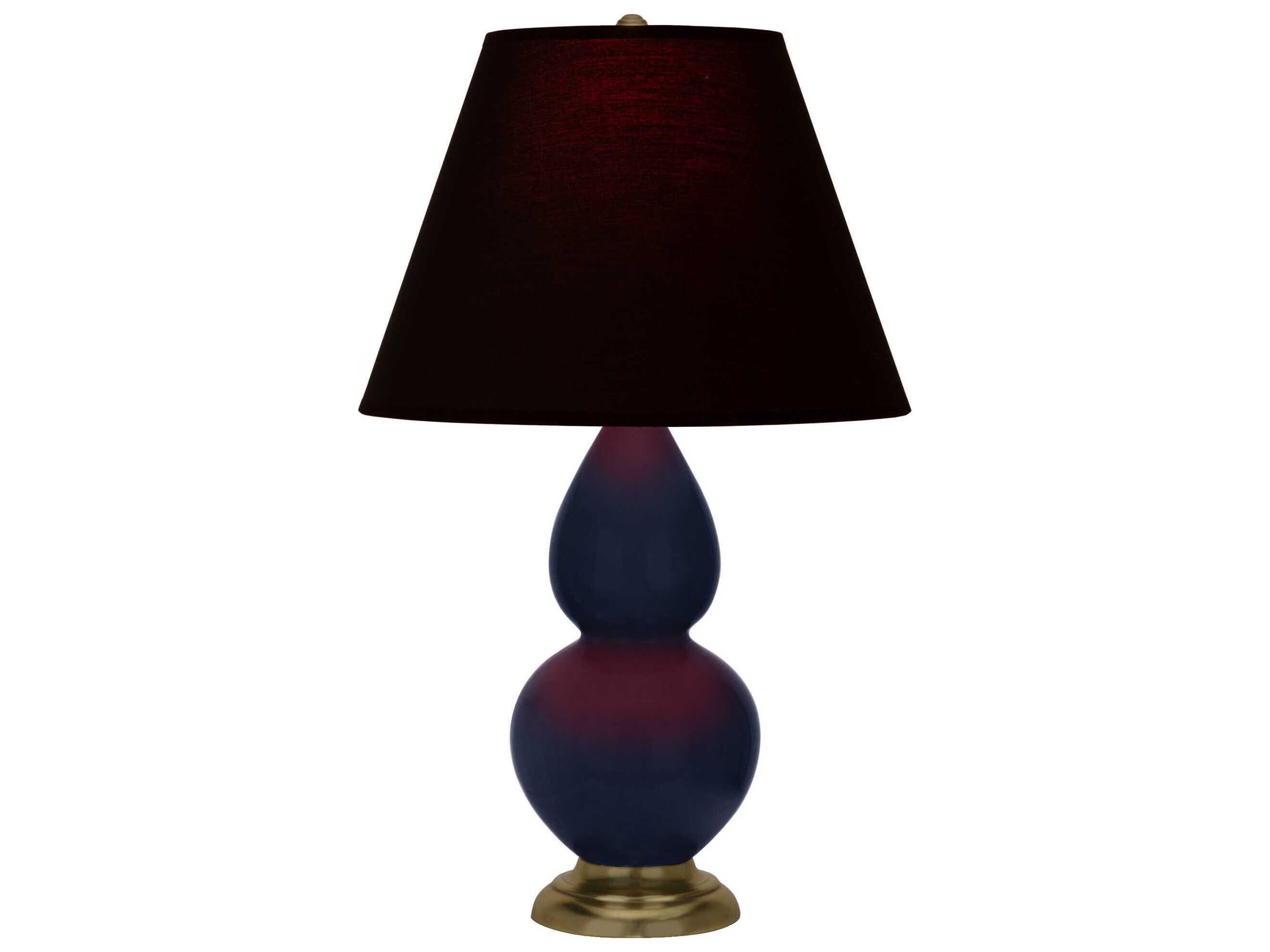 Robert Abbey Small Double Gourd Midnight Blue Glazed Table Lamp