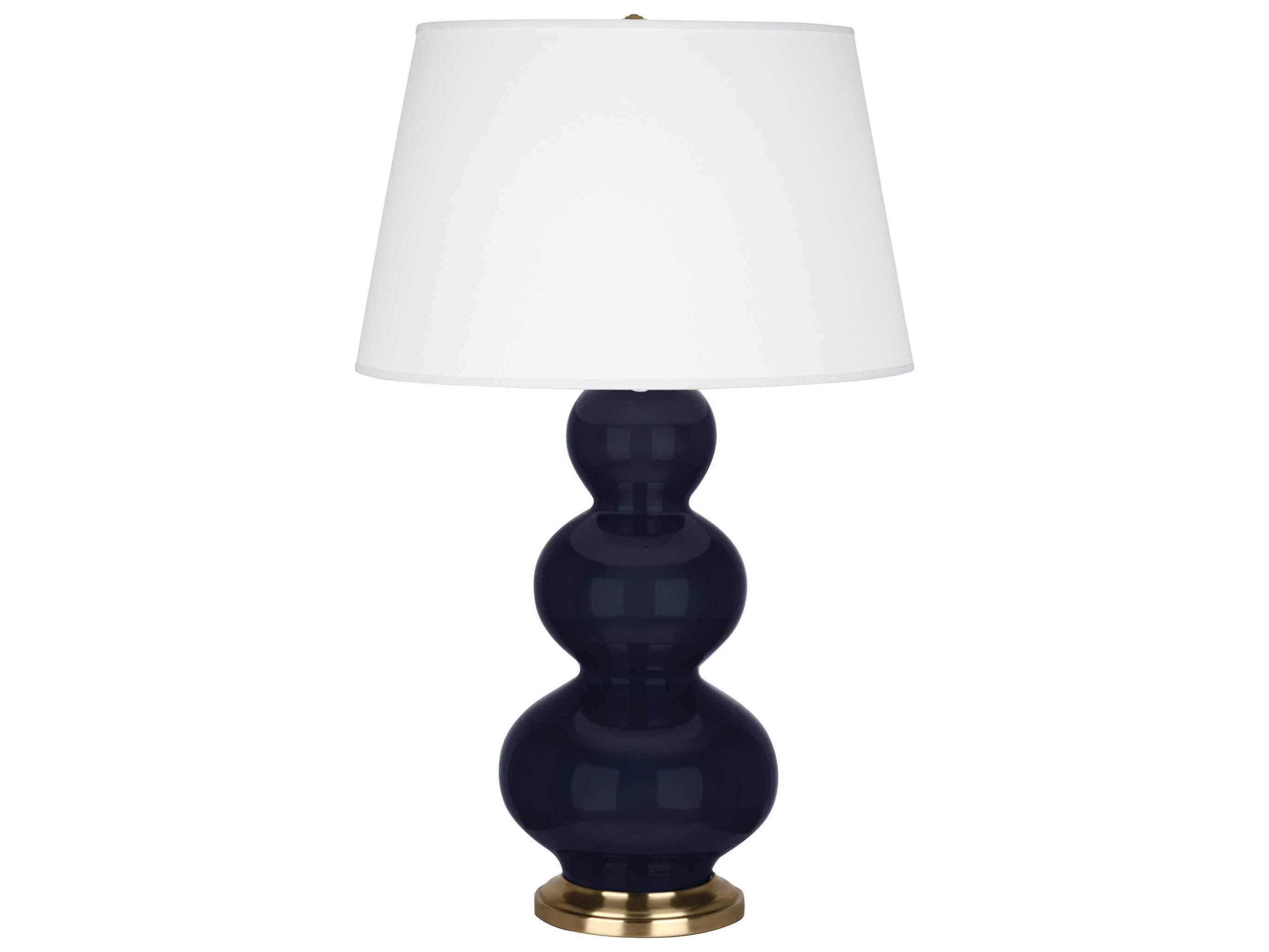Robert Abbey Triple Gourd Midnight Blue Glazed Buffet Lamp