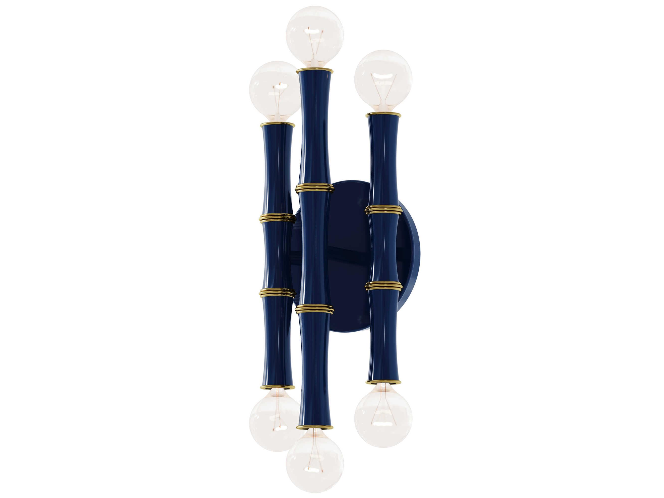 Robert Abbey Kane 6-Light Midnight Blue Wall Sconce