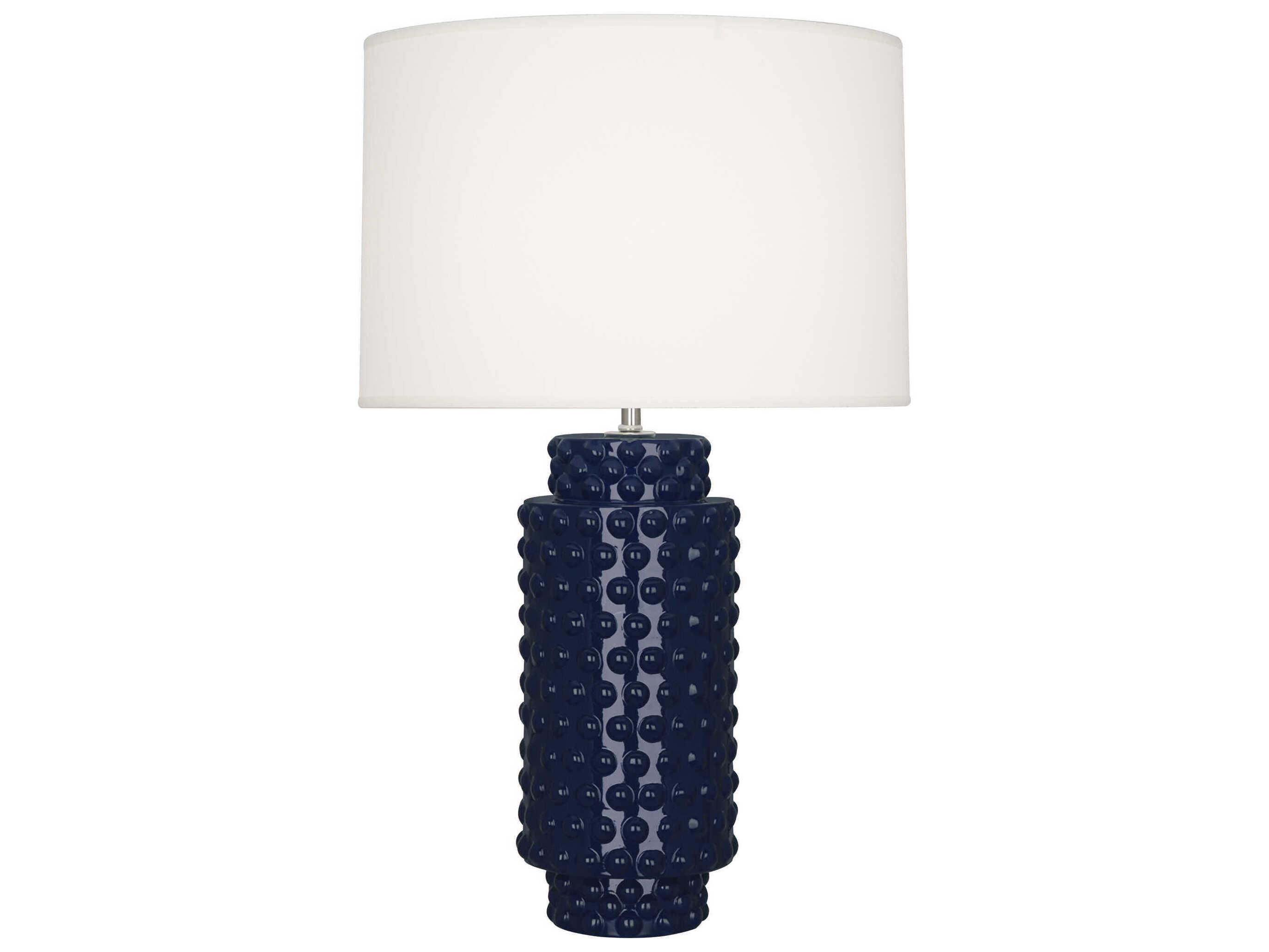 Robert Abbey Dolly Midnight Blue Glazed Textured Buffet Lamp