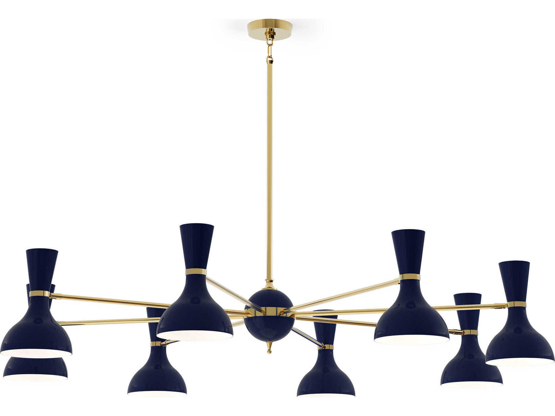 Robert Abbey Clare 8-Light Midnight Blue Chandelier