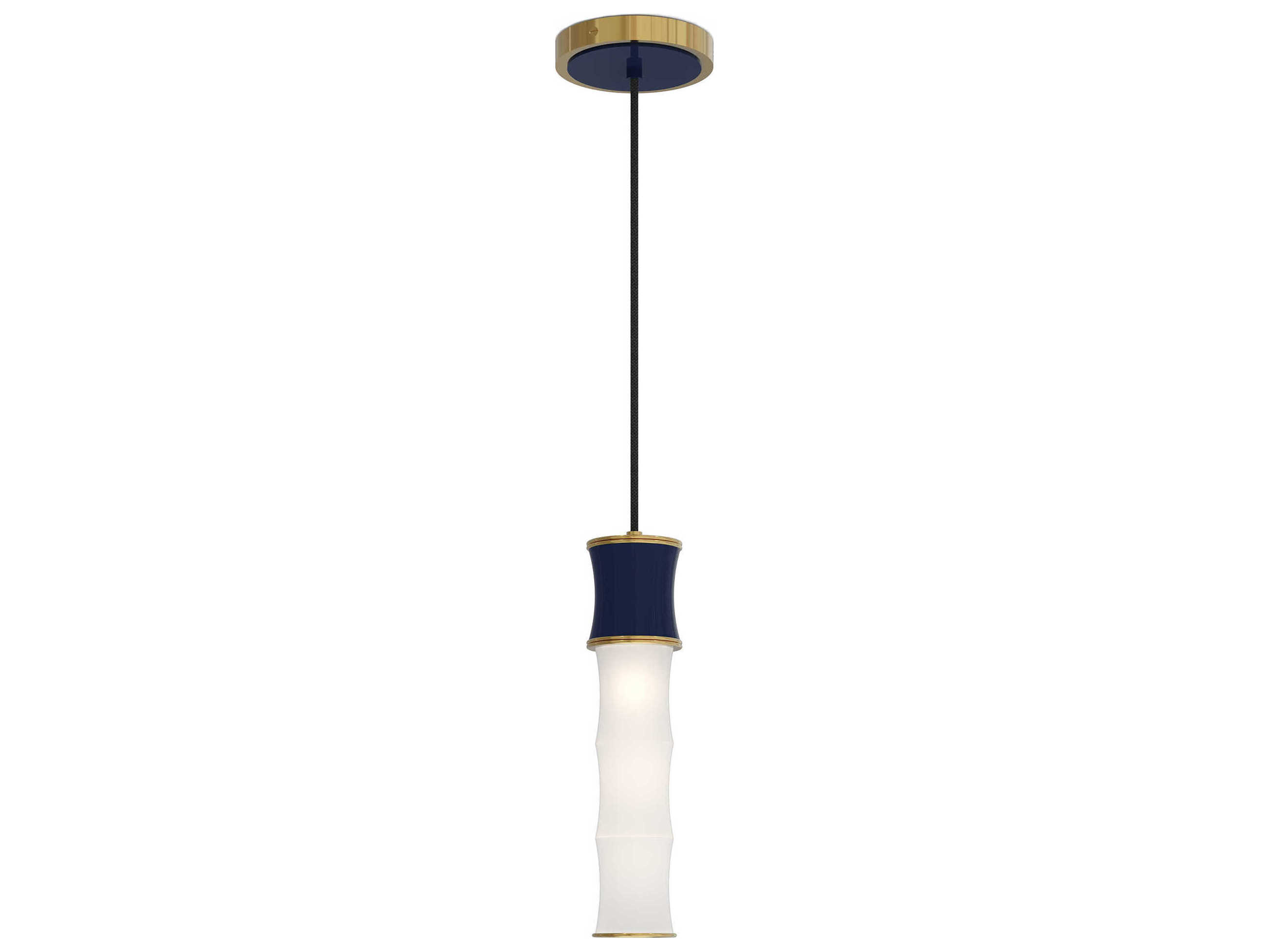 Robert Abbey Kane 1-Light Midnight Blue Cylinder Mini Pendant