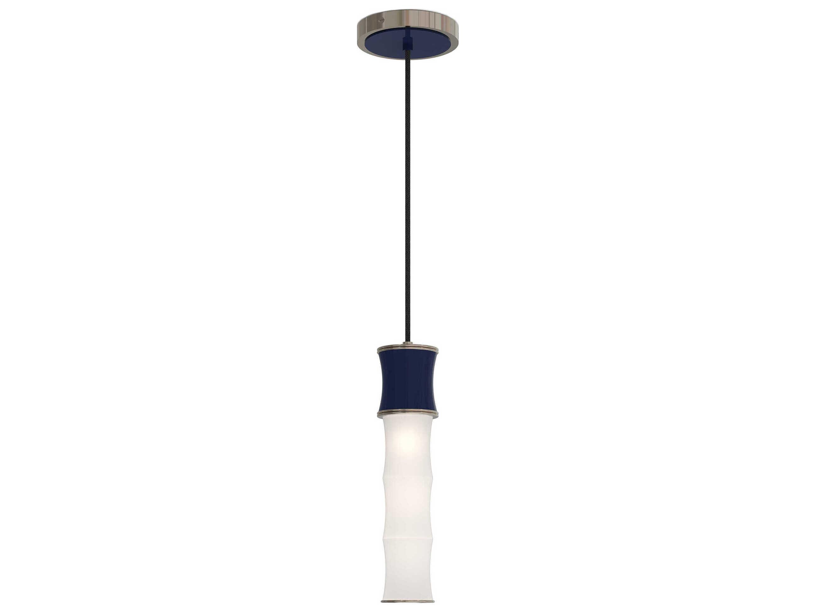 Robert Abbey Kane 1-Light Midnight Blue Cylinder Mini Pendant