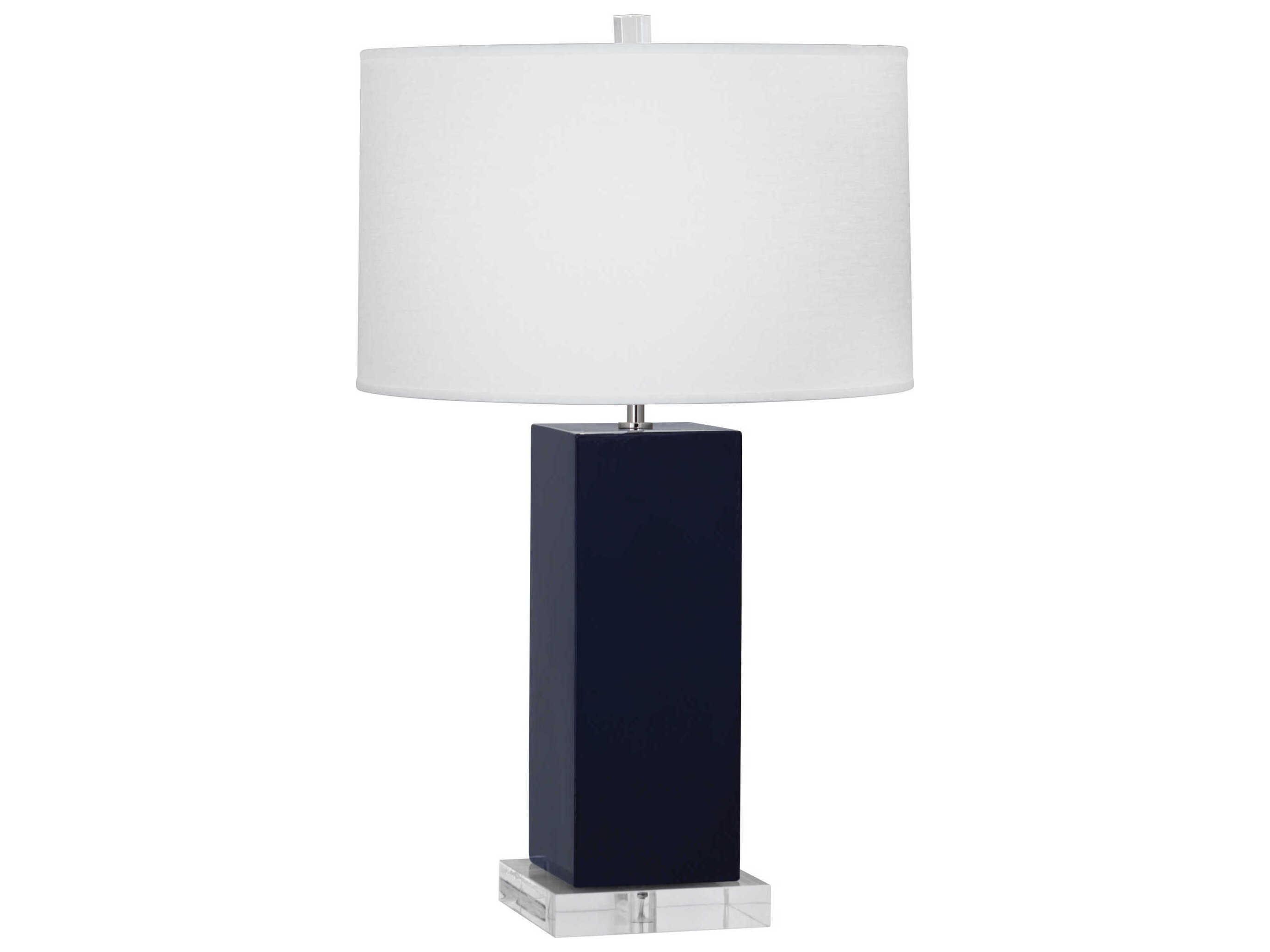 Robert Abbey Harvey Midnight Blue Glazed Buffet Lamp