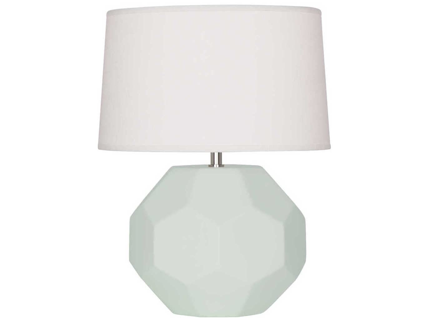 Robert Abbey Franklin Matte Celadon Glazed Green Table Lamp