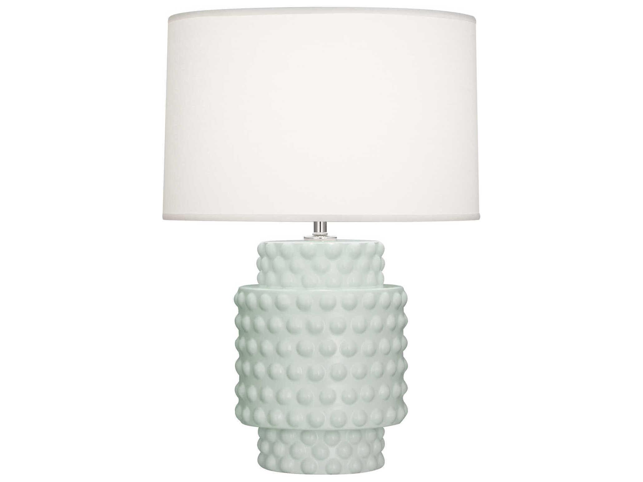 Robert Abbey Dolly Matte Celadon Glazed Textured Green Table Lamp