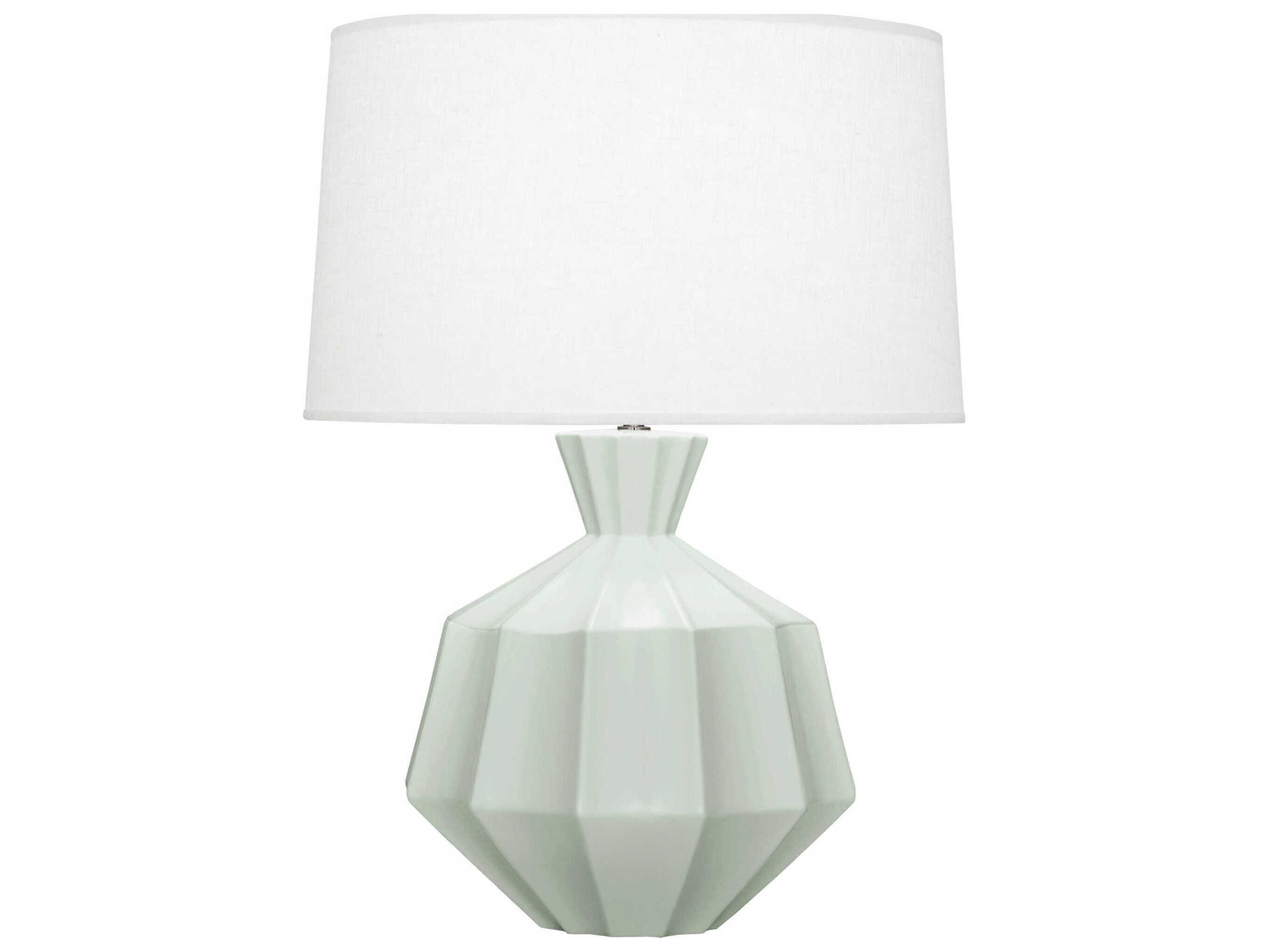 Robert Abbey Orion Matte Celadon Glazed Green Table Lamp