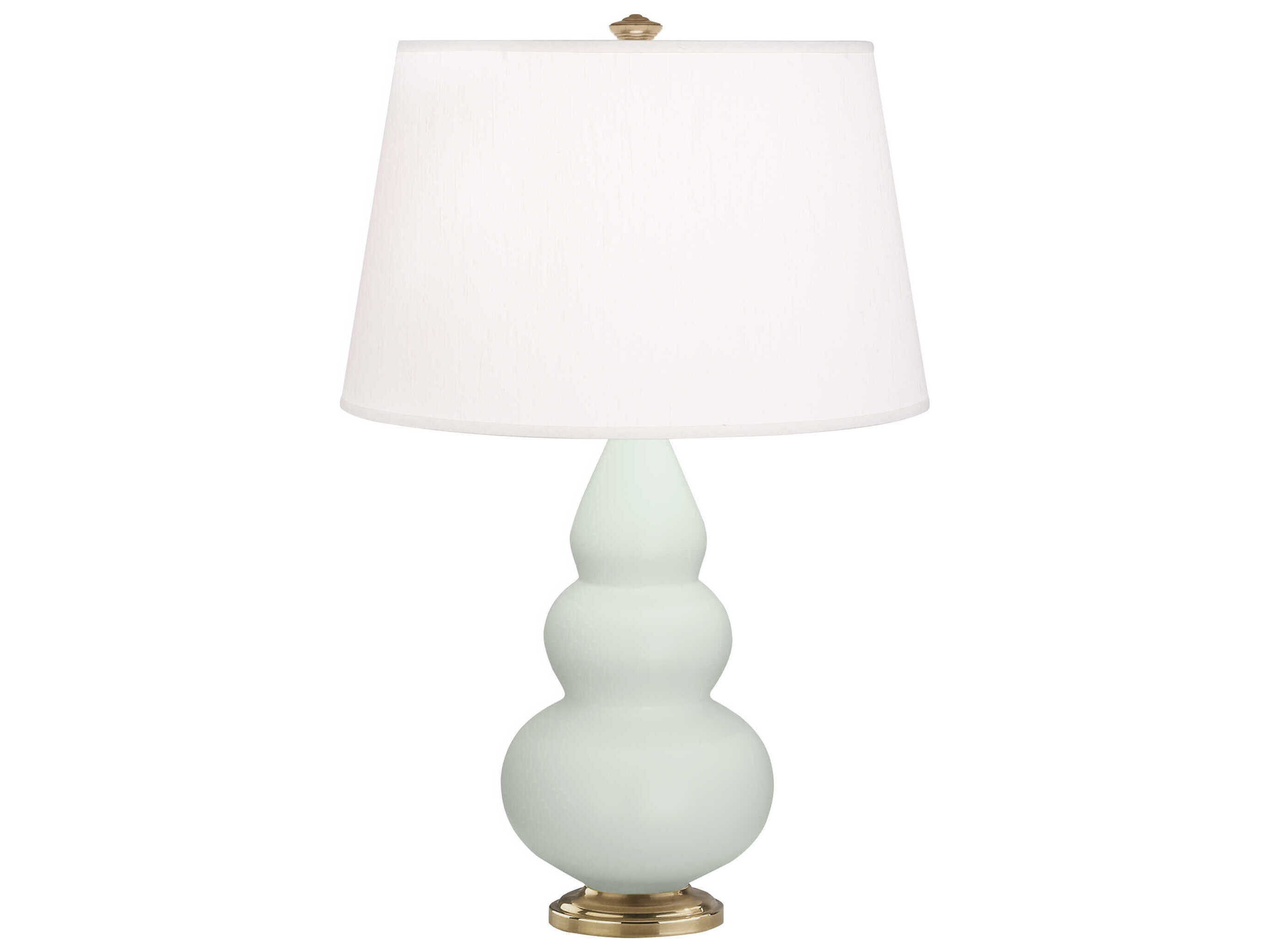 Robert Abbey Small Triple Gourd Matte Celadon Glazed Green Table Lamp