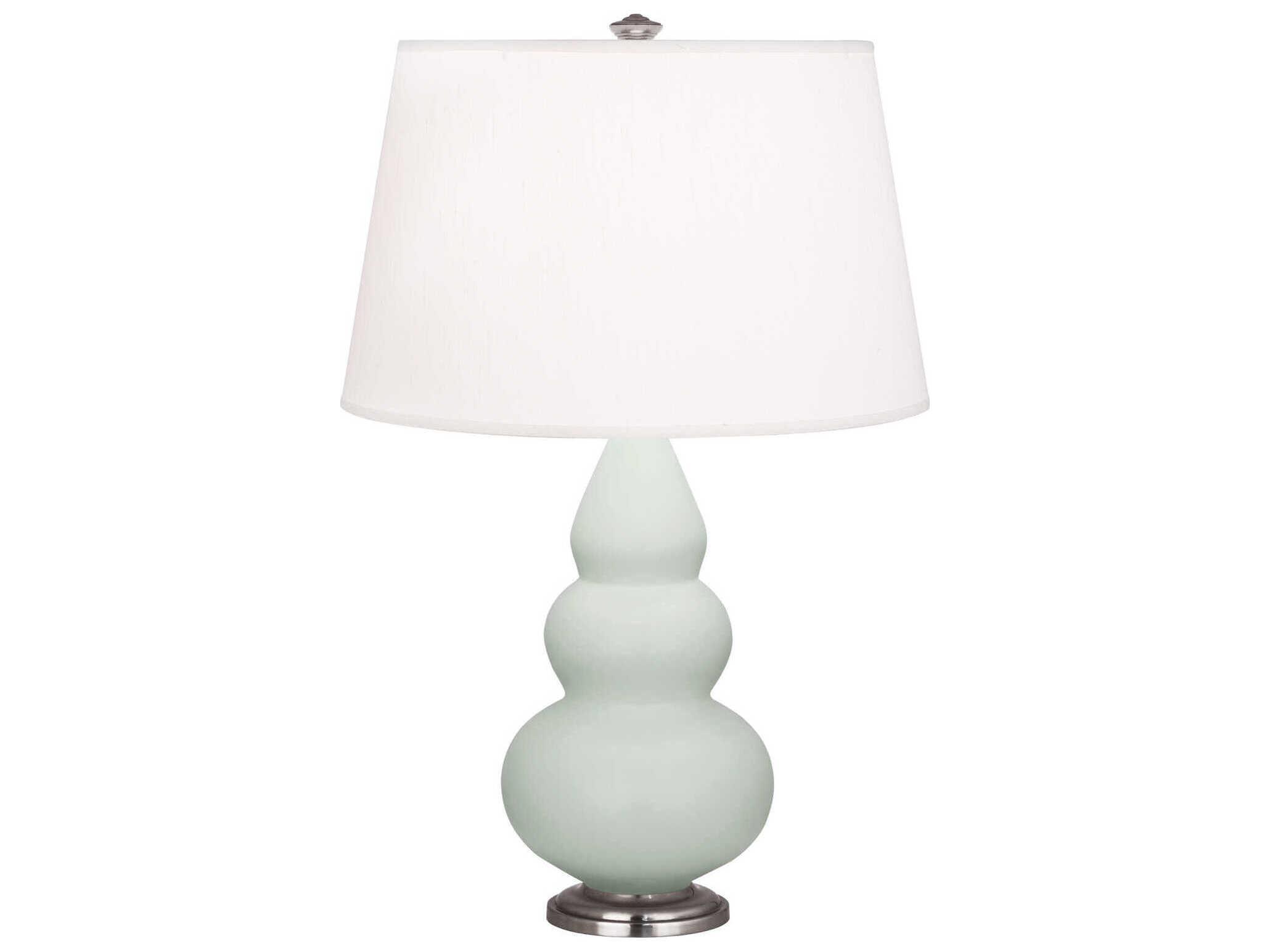 Robert Abbey Small Triple Gourd Matte Celadon Glazed Green Table Lamp
