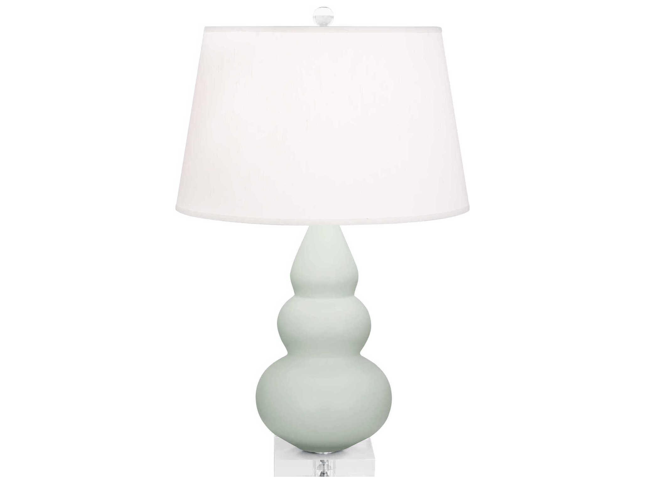 Robert Abbey Small Triple Gourd Matte Celadon Glazed Green Table Lamp