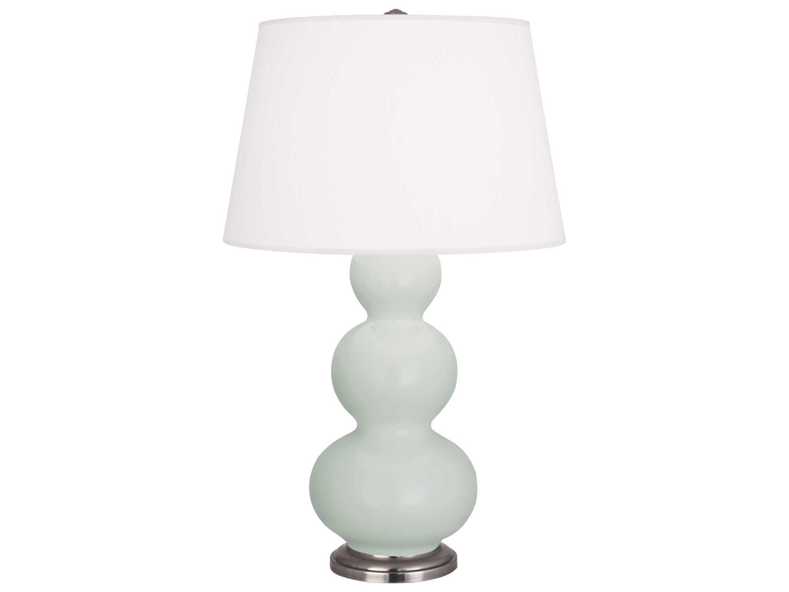 Robert Abbey Triple Gourd Matte Celadon Glazed Green Buffet Lamp