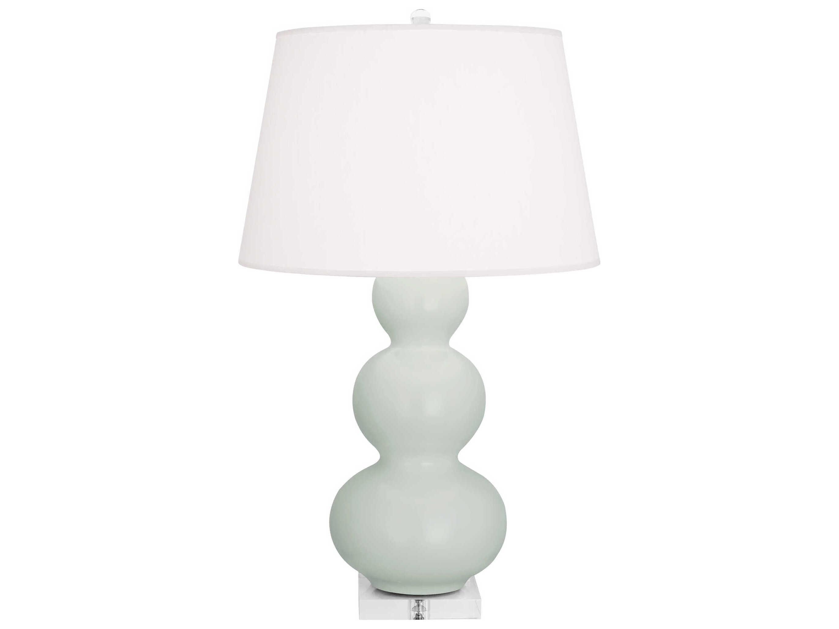 Robert Abbey Triple Gourd Matte Celadon Glazed Green Buffet Lamp