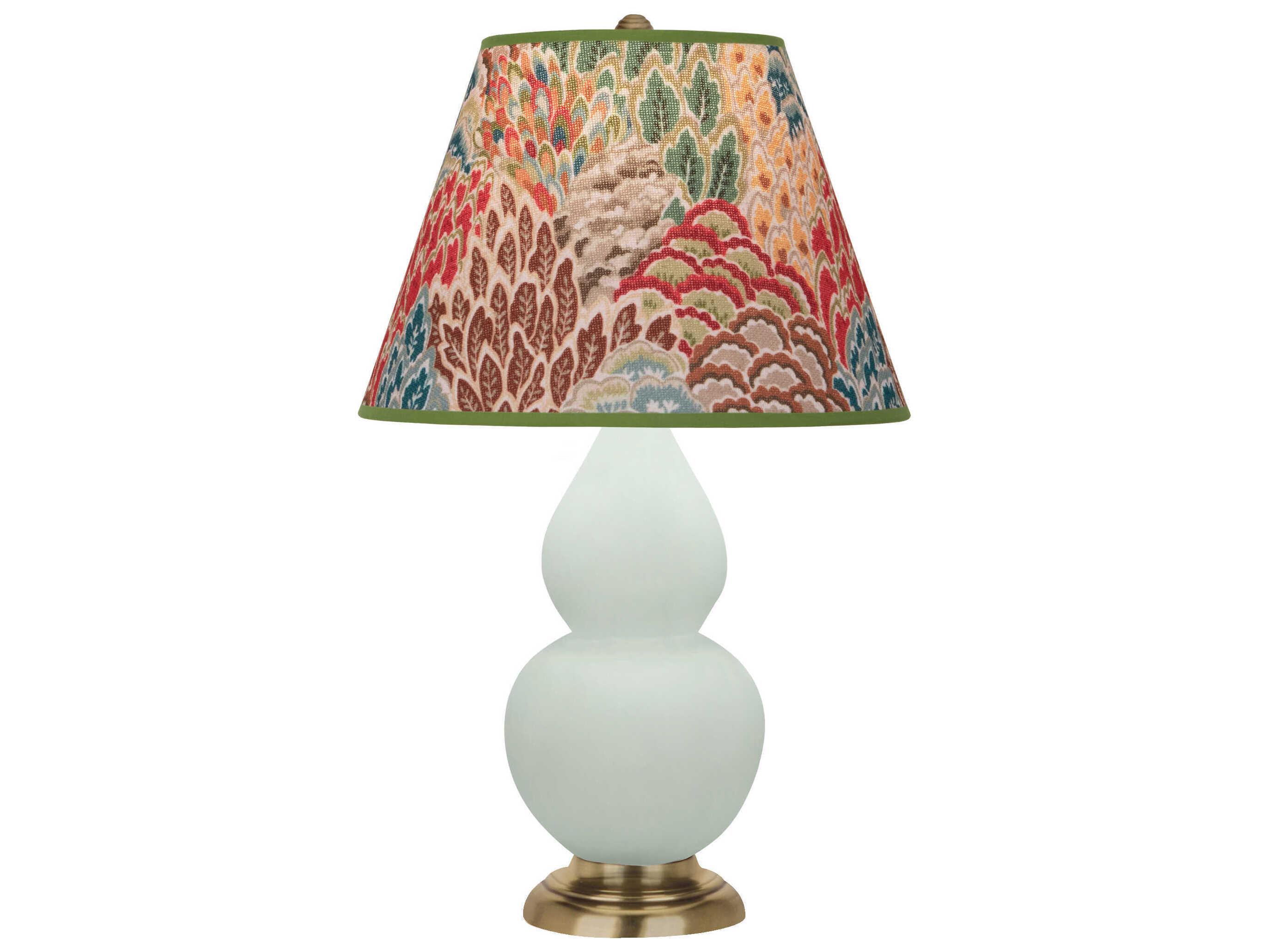 Robert Abbey Small Double Gourd Matte Celadon Glazed Green Table Lamp