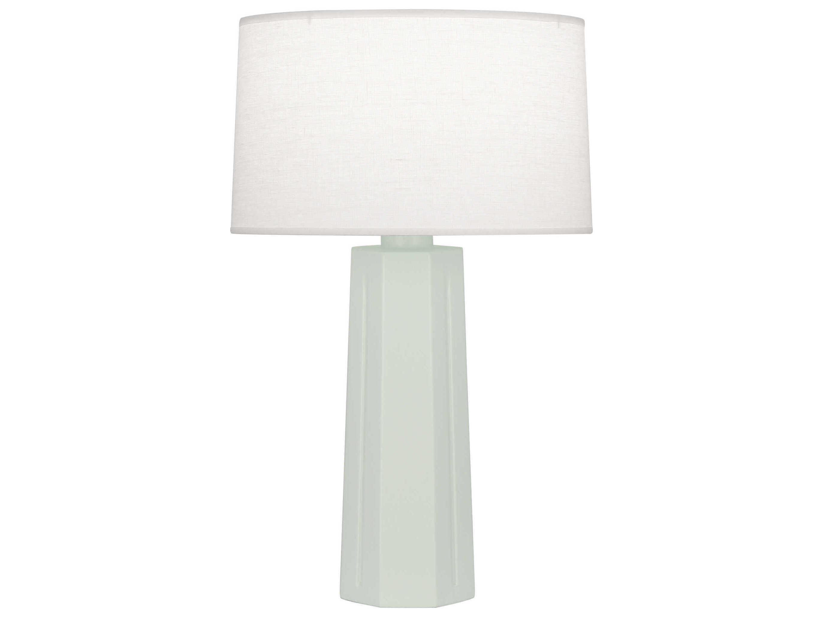Robert Abbey Mason Matte Celadon Glazed Green Buffet Lamp