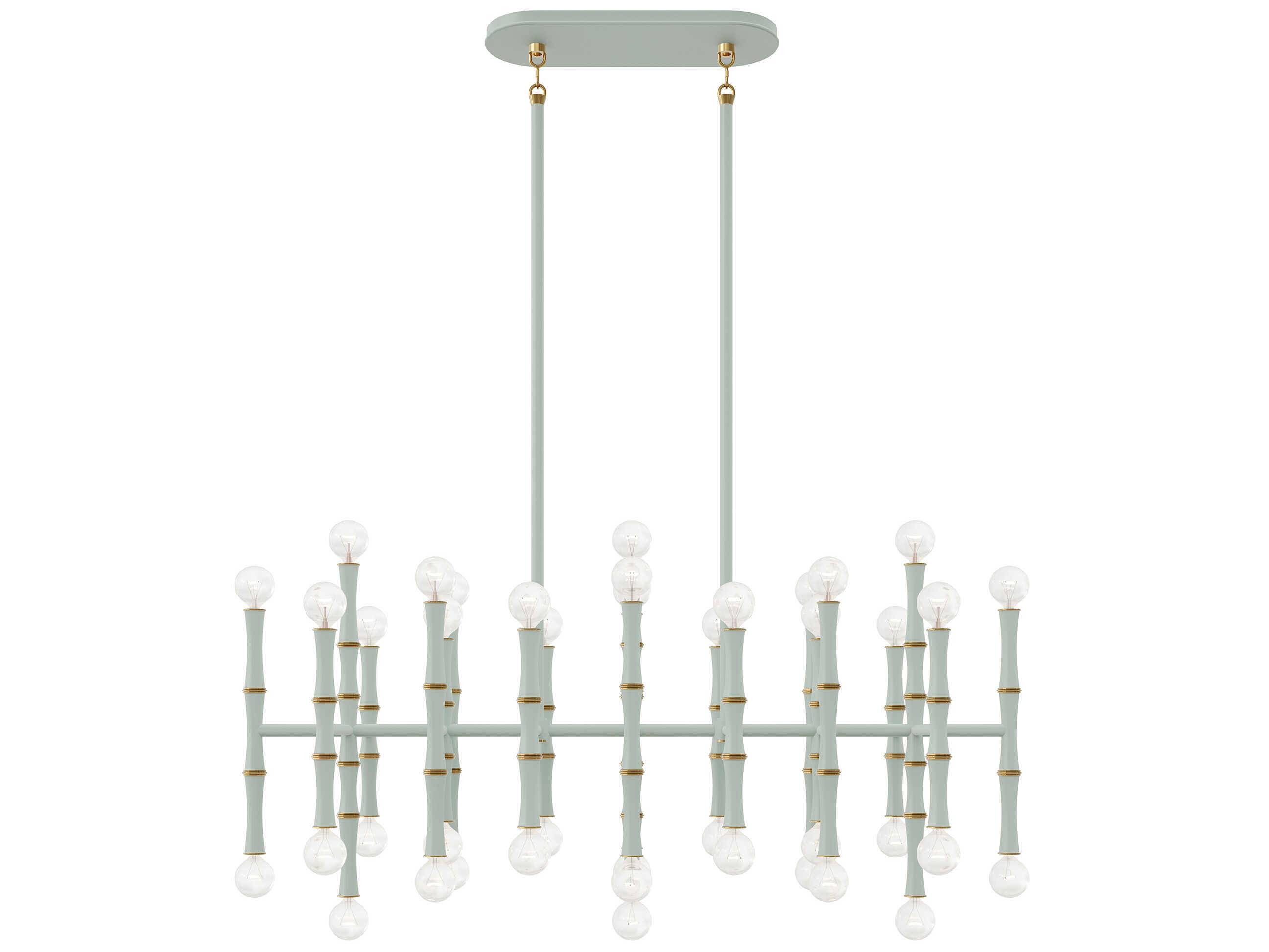 Robert Abbey Kane 42-Light Matte Celadon Green Island Pendant