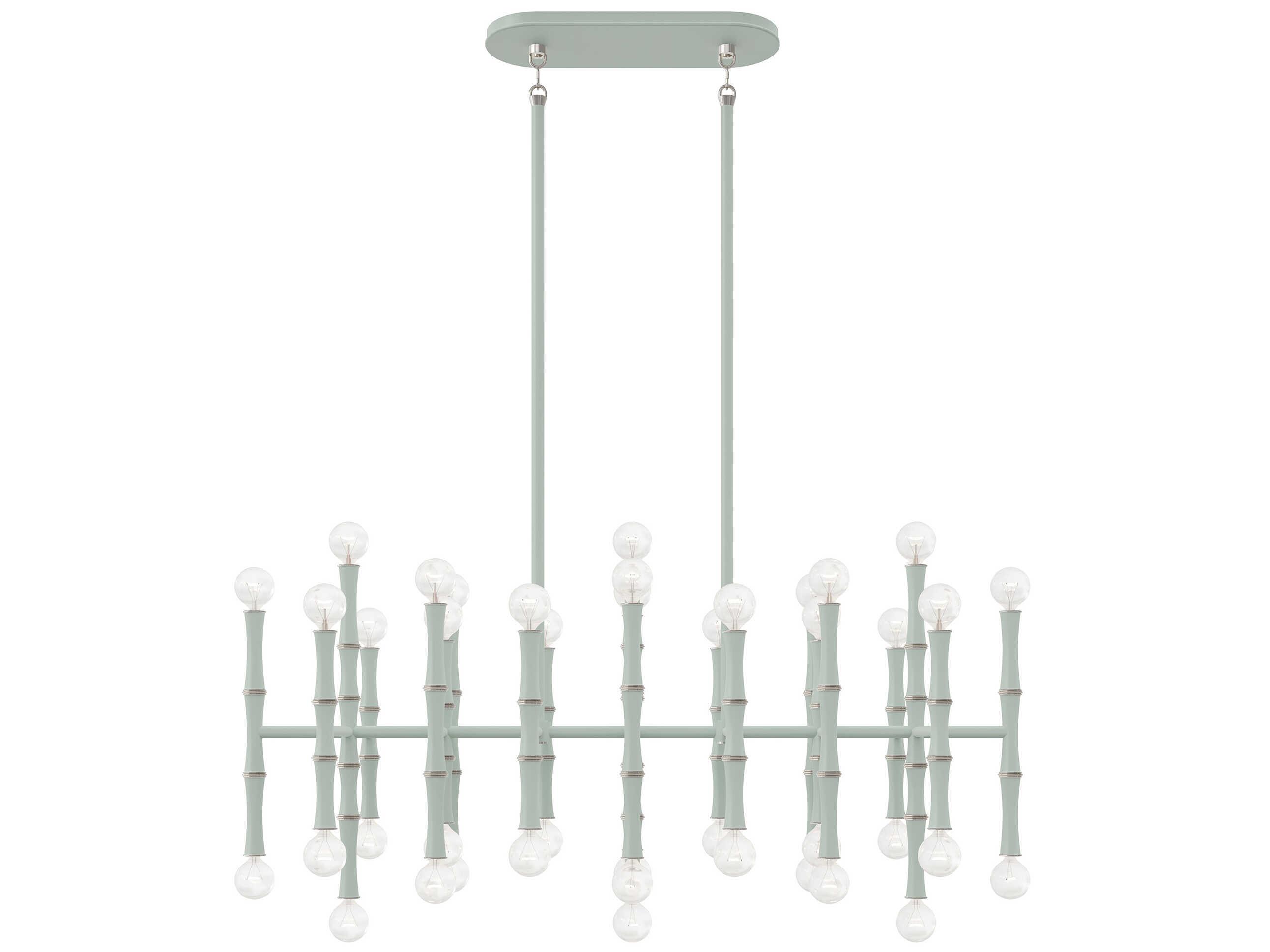 Robert Abbey Kane 42-Light Matte Celadon Green Island Pendant