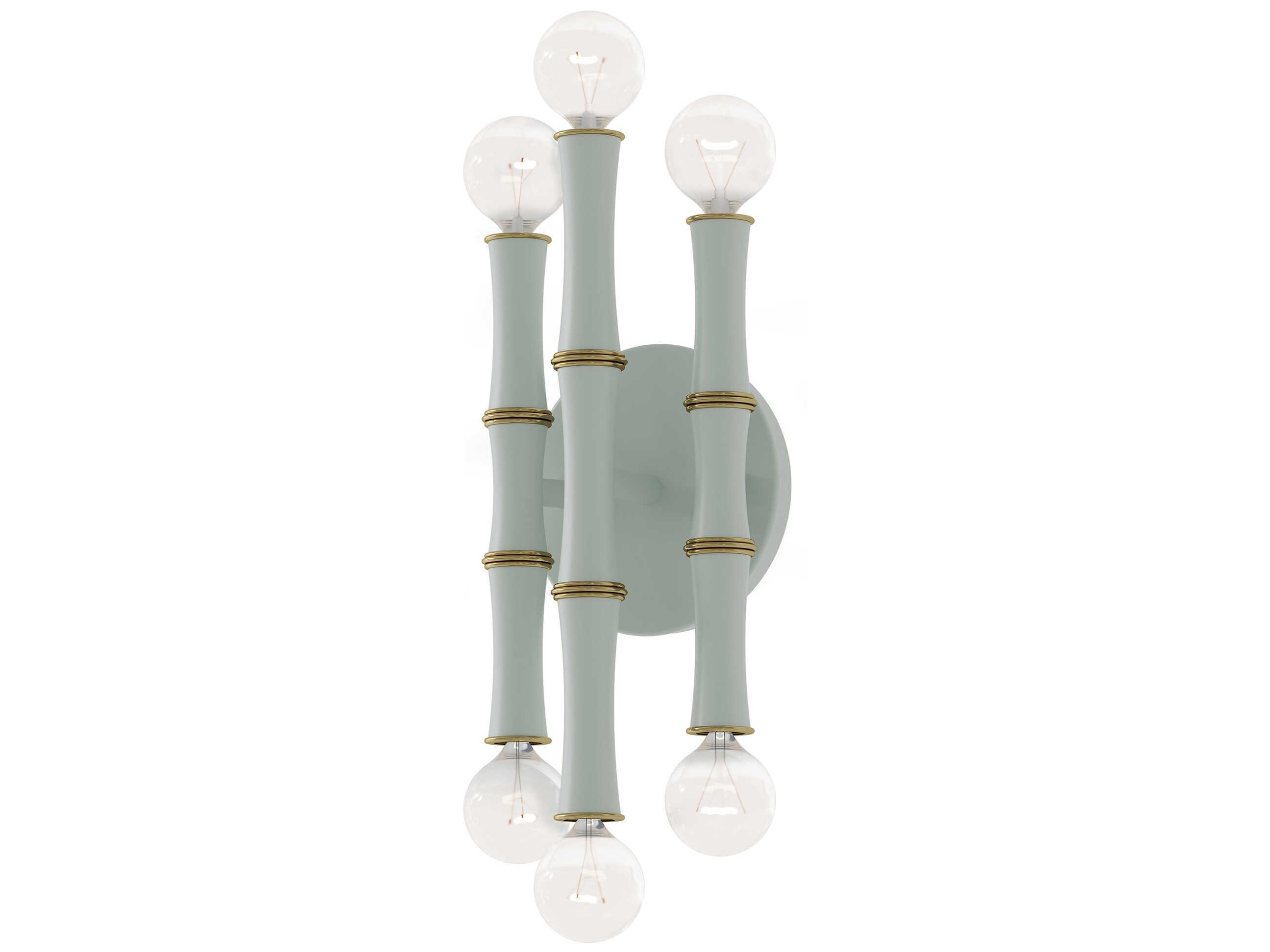 Robert Abbey Kane 6-Light Matte Celadon Green Wall Sconce