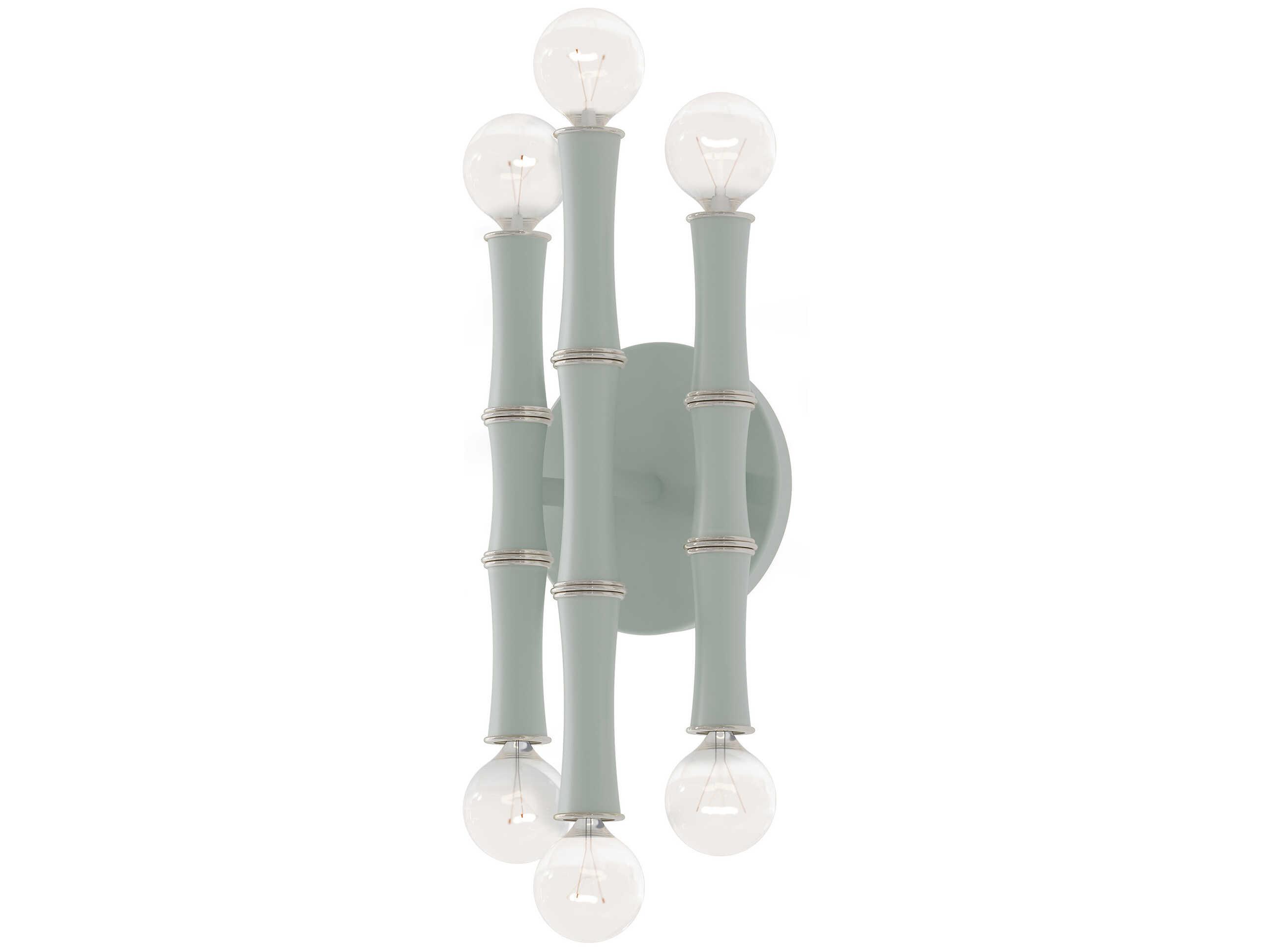 Robert Abbey Kane 6-Light Matte Celadon Green Wall Sconce