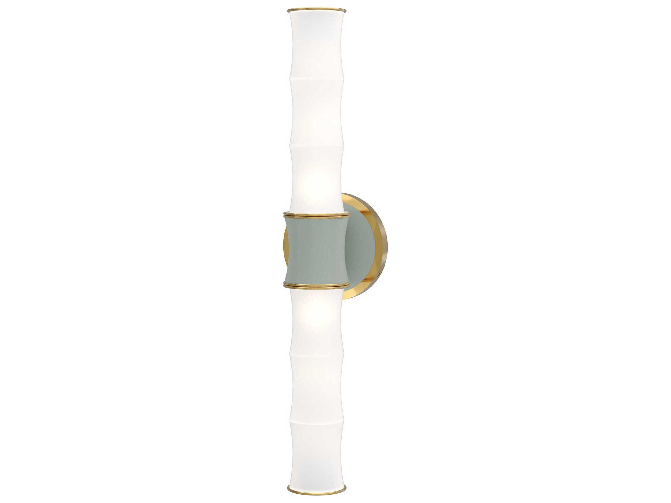 Robert Abbey Kane 2-Light Matte Celadon Green Wall Sconce